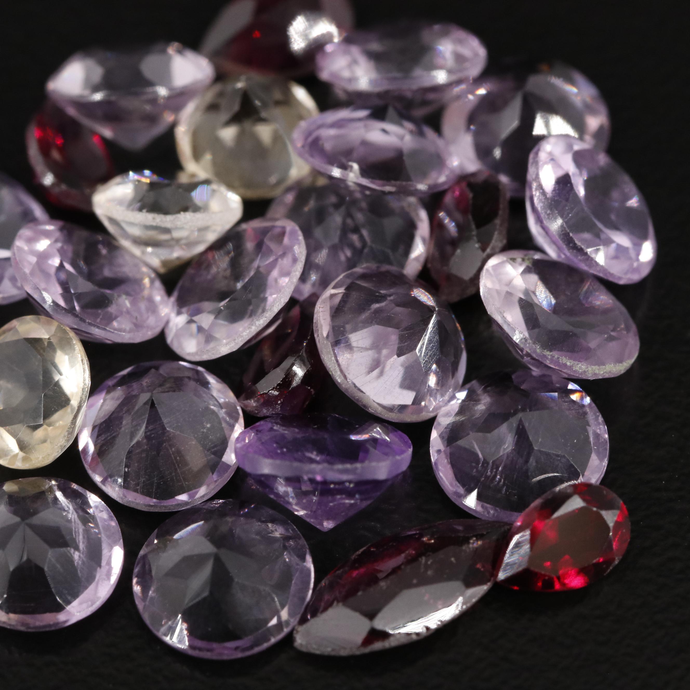 Loose 23.15 CTW Amethyst, Citrine and Garnet Lot