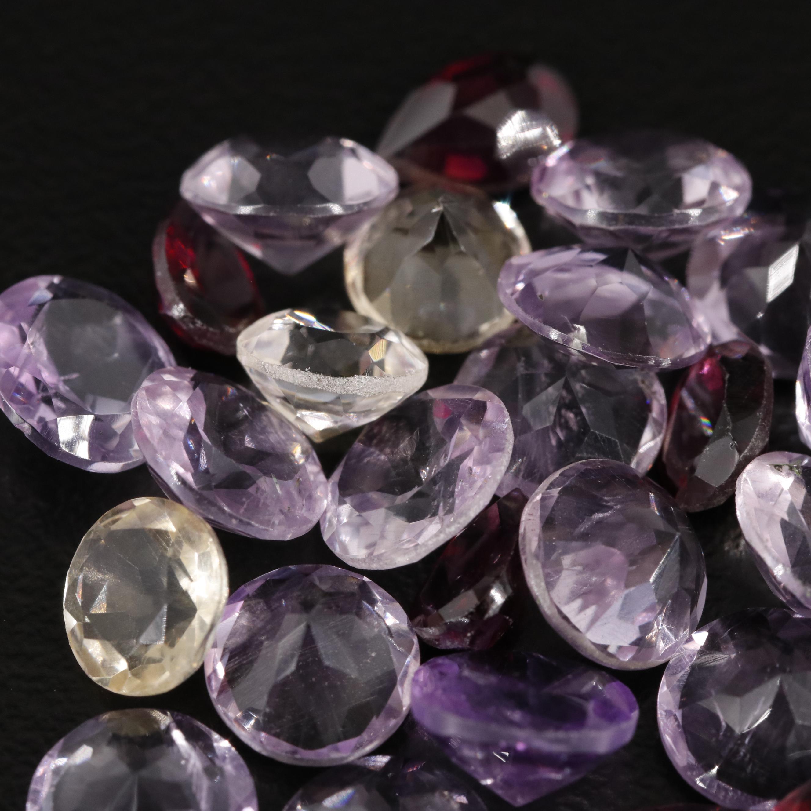 Loose 23.15 CTW Amethyst, Citrine and Garnet Lot