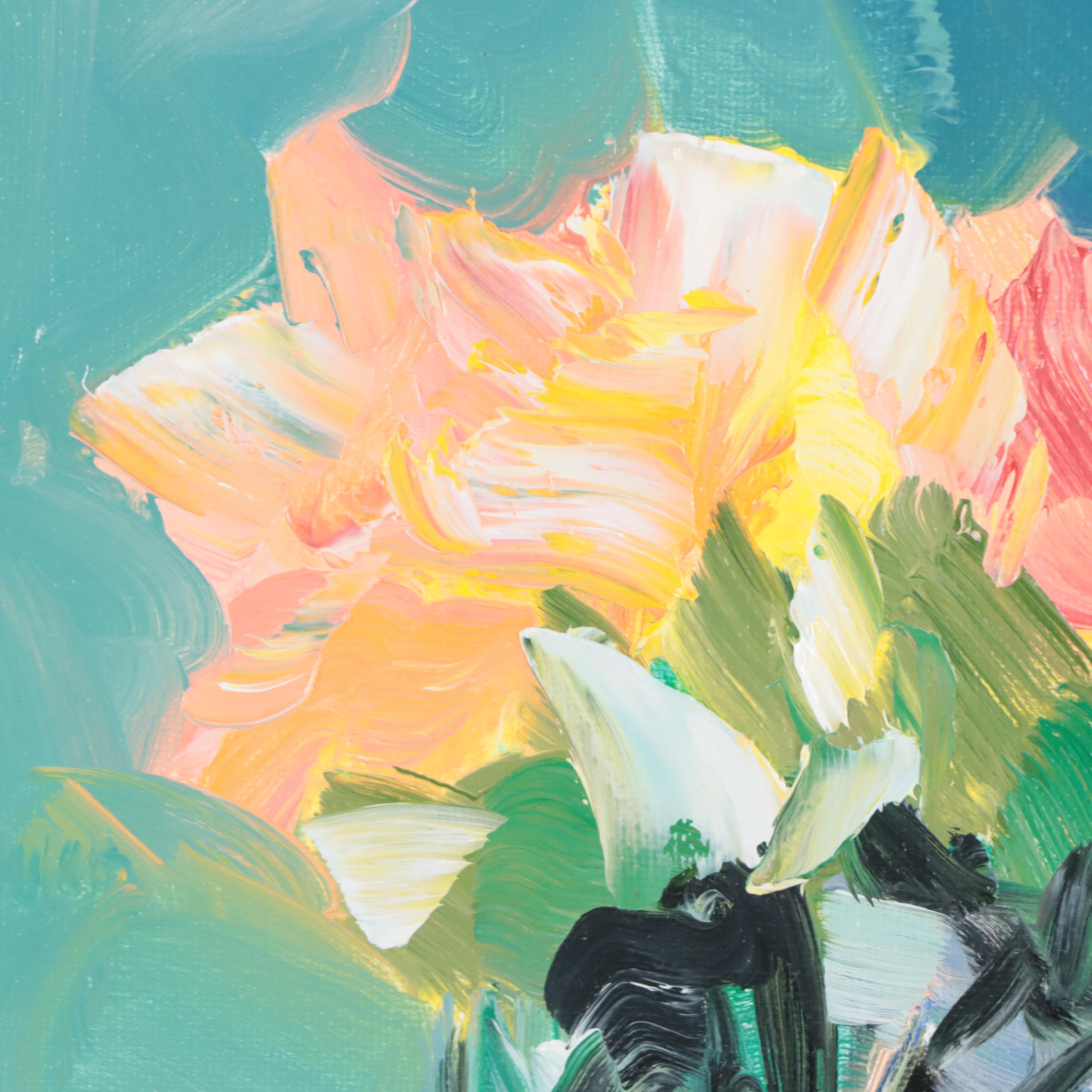 José M. Lima Floral Still Life Oil Painting, 2022