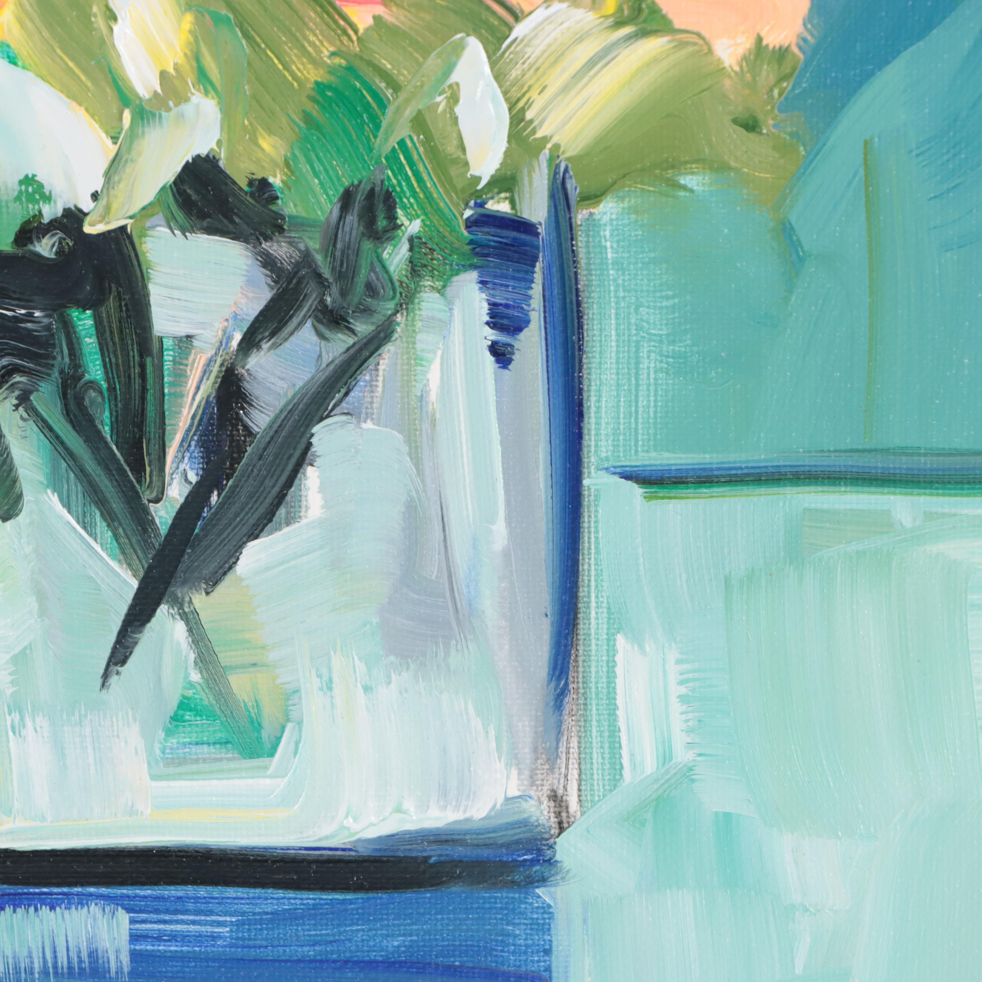 José M. Lima Floral Still Life Oil Painting, 2022