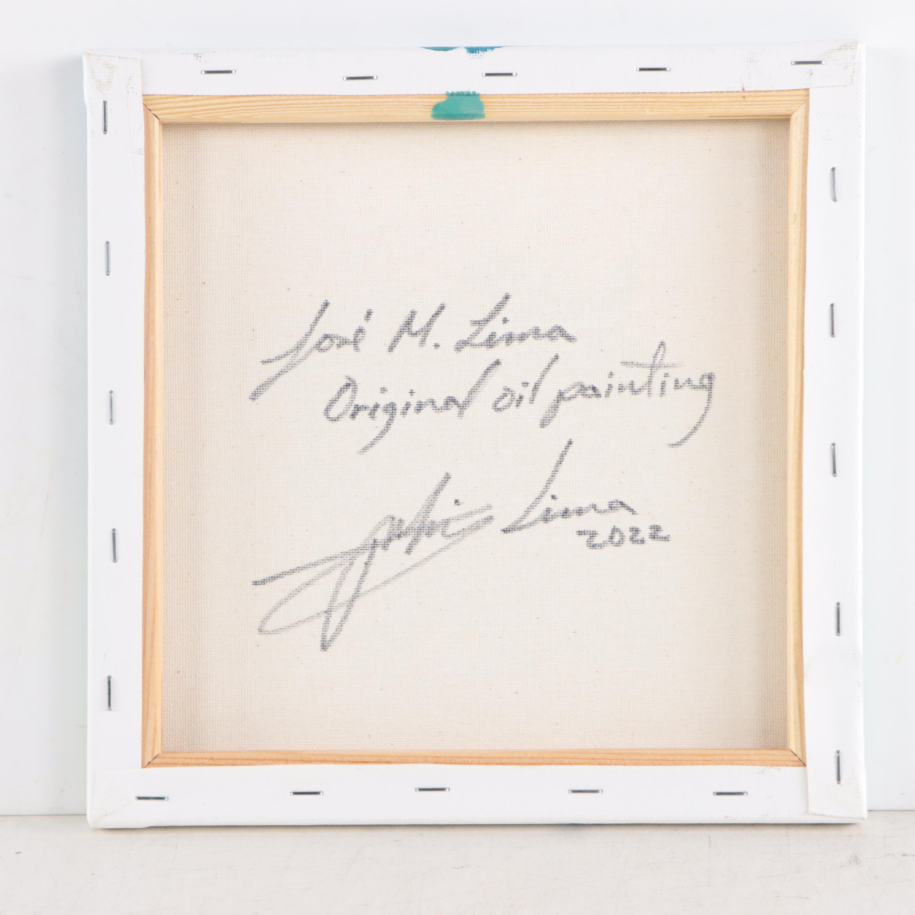 José M. Lima Floral Still Life Oil Painting, 2022