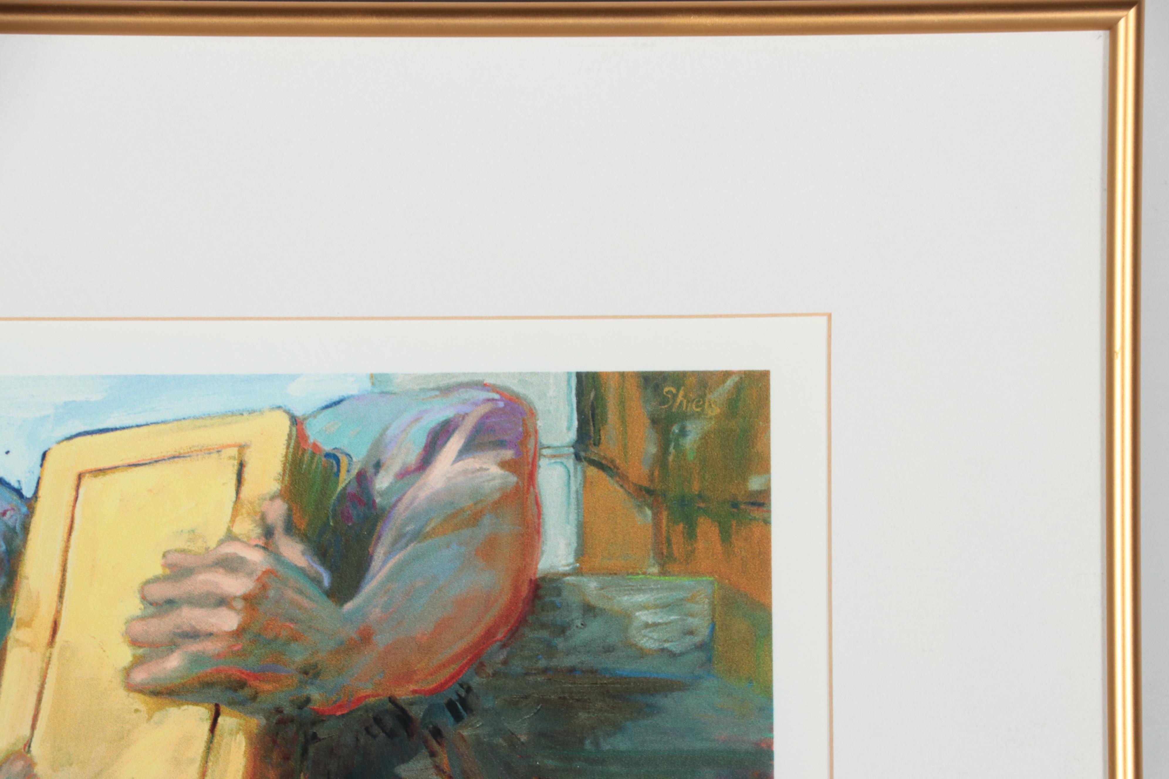 Giclée of Figure Holding Book