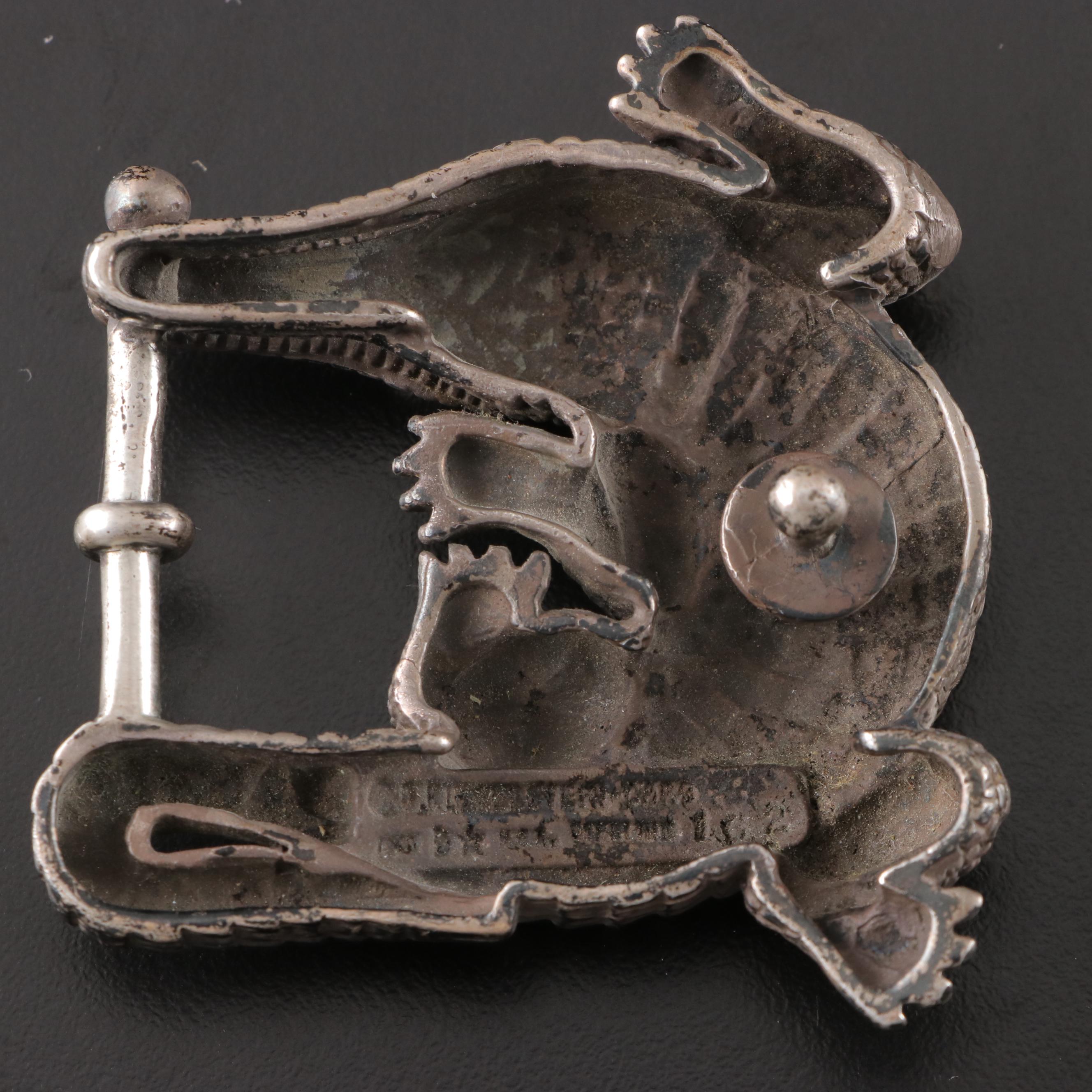 Barry Kieselstein-Cord Sterling Silver Alligator Small Belt Buckle