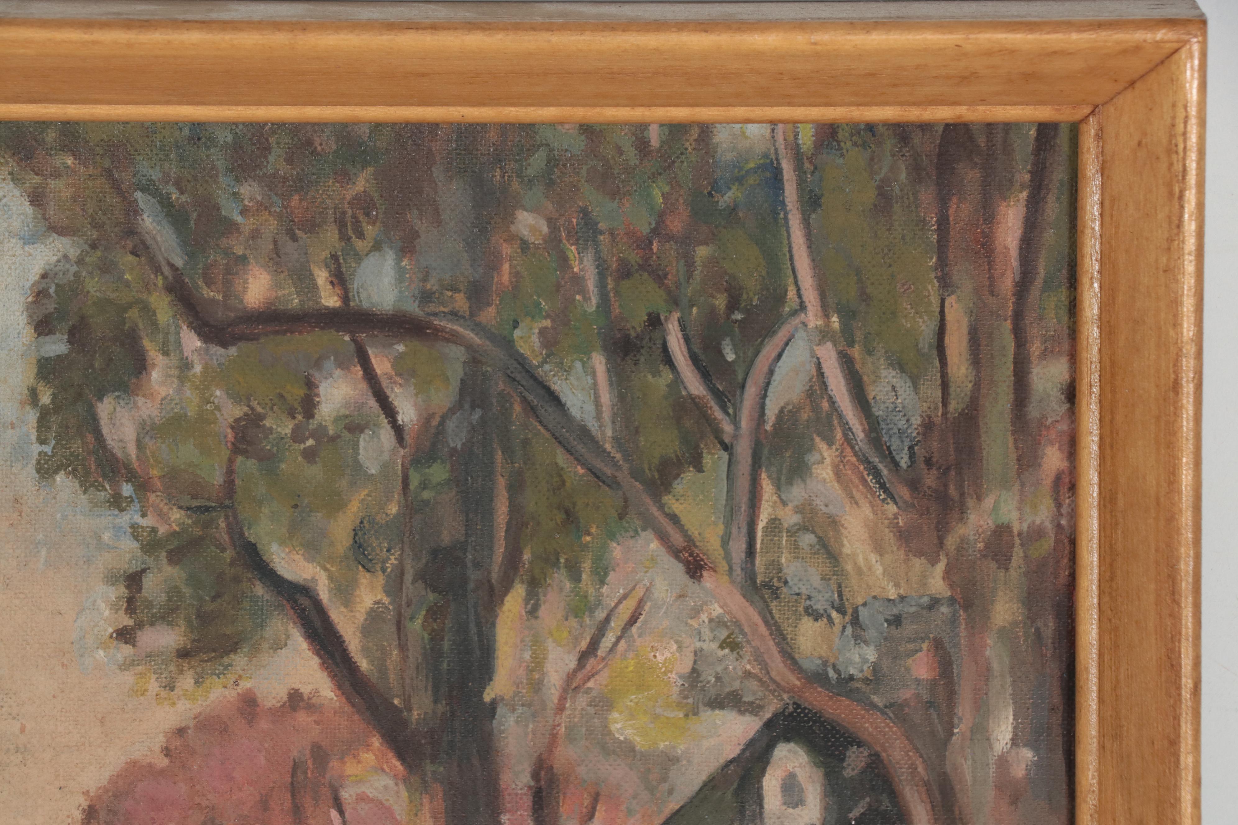 Oil Painting of Village Landscape