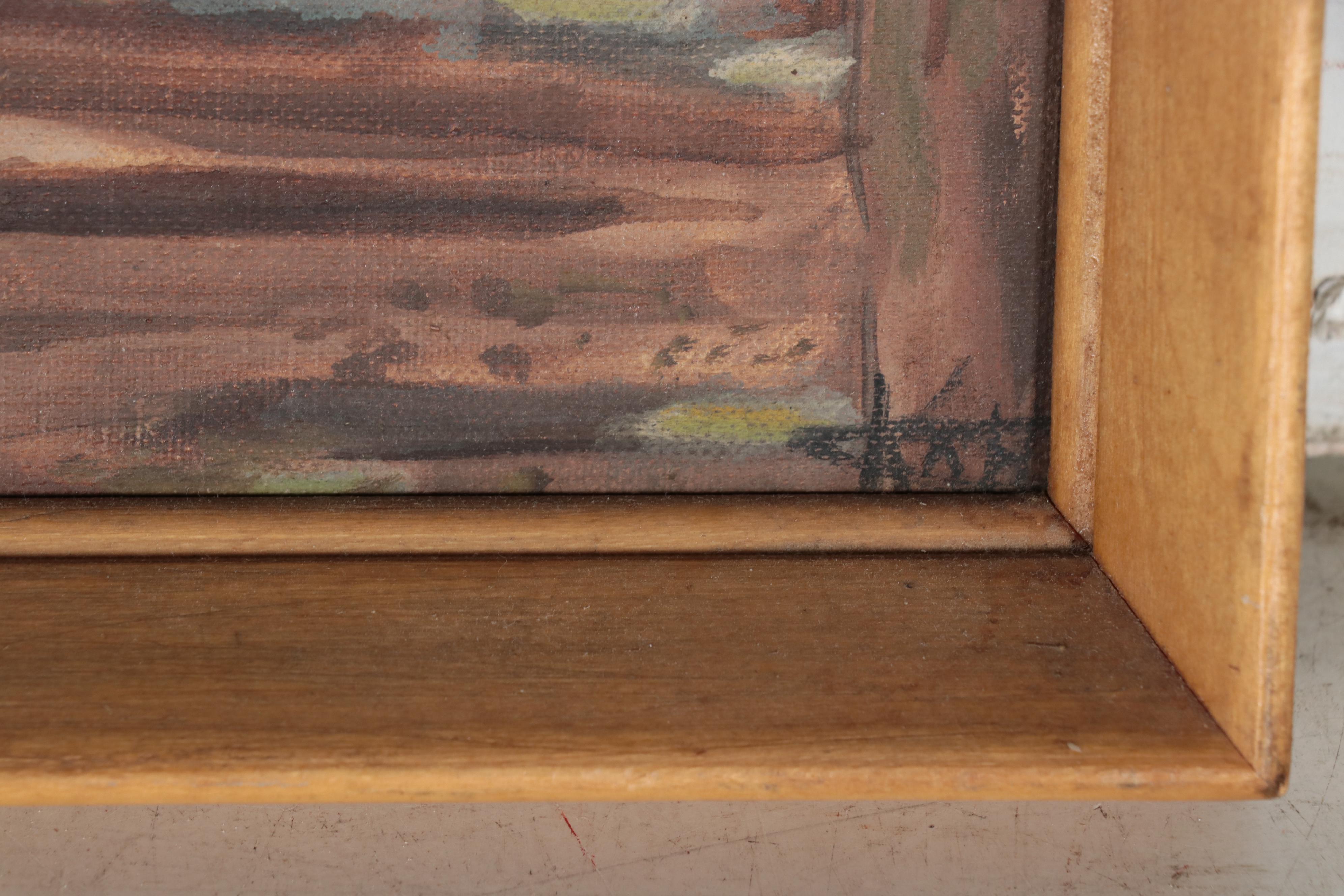 Oil Painting of Village Landscape