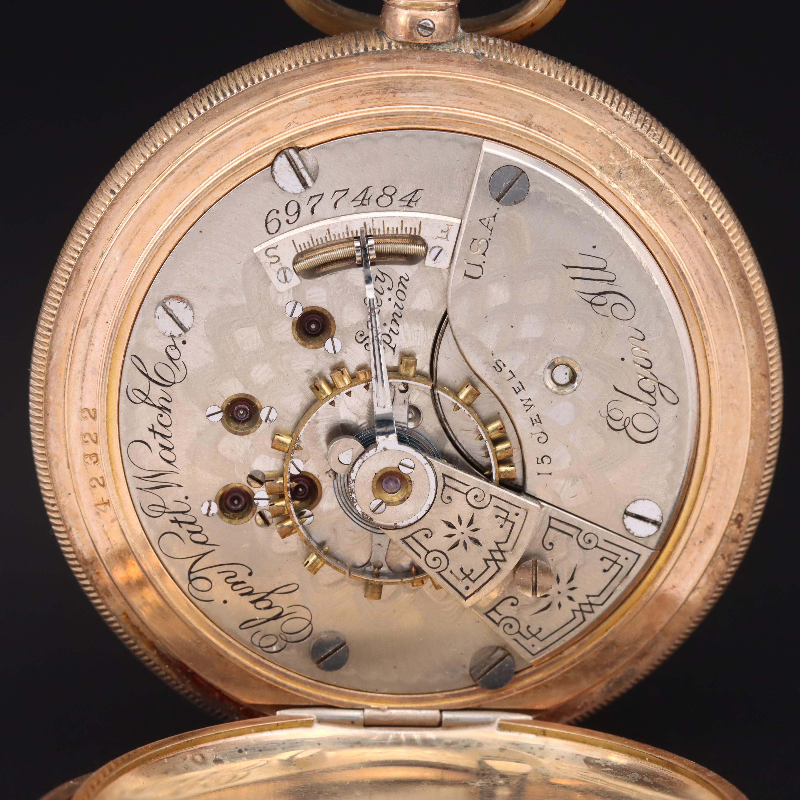 1897 Elgin Hunter Case Pocket Watch
