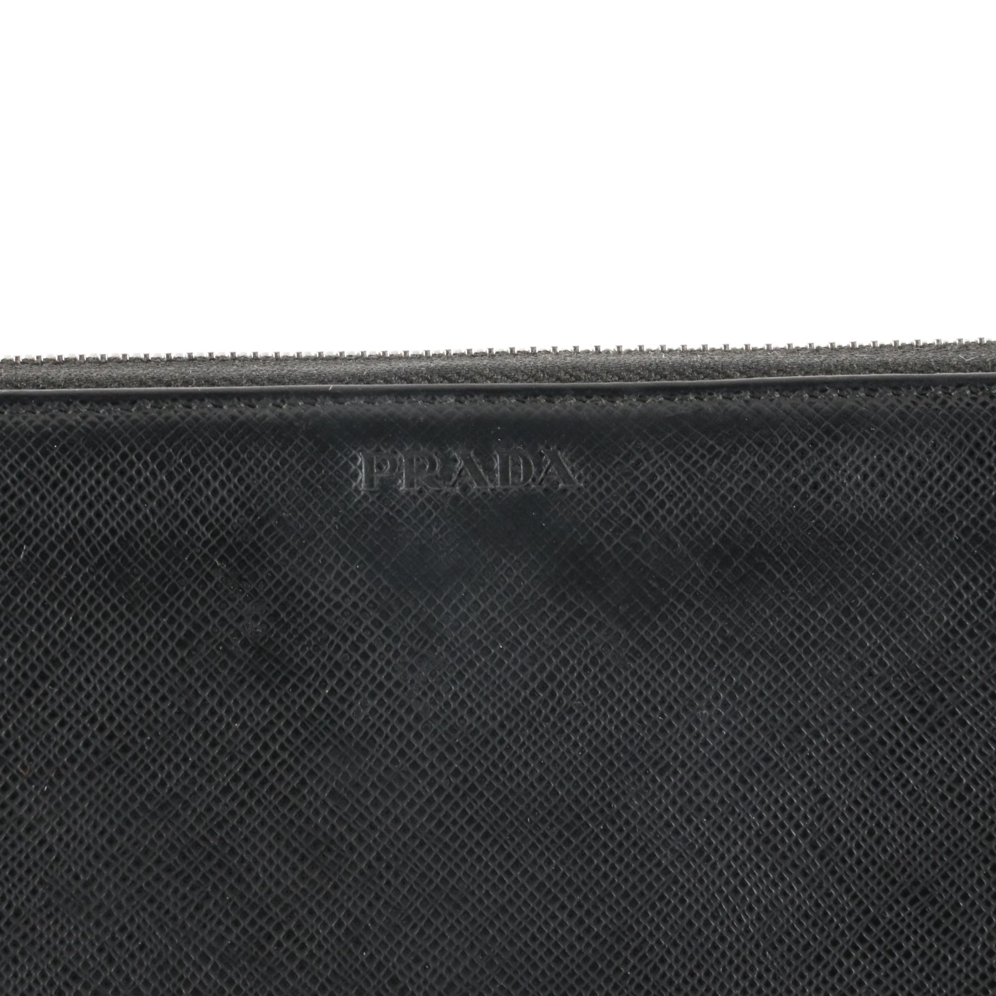 Prada Zip-Around Wallet in Saffiano Leather