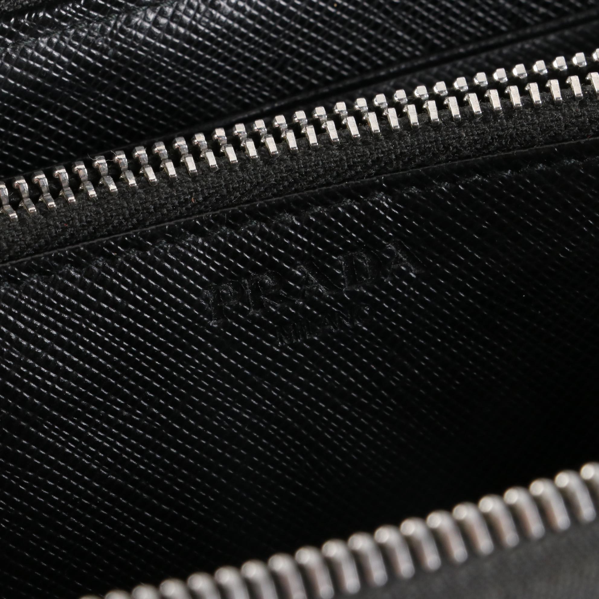 Prada Zip-Around Wallet in Saffiano Leather