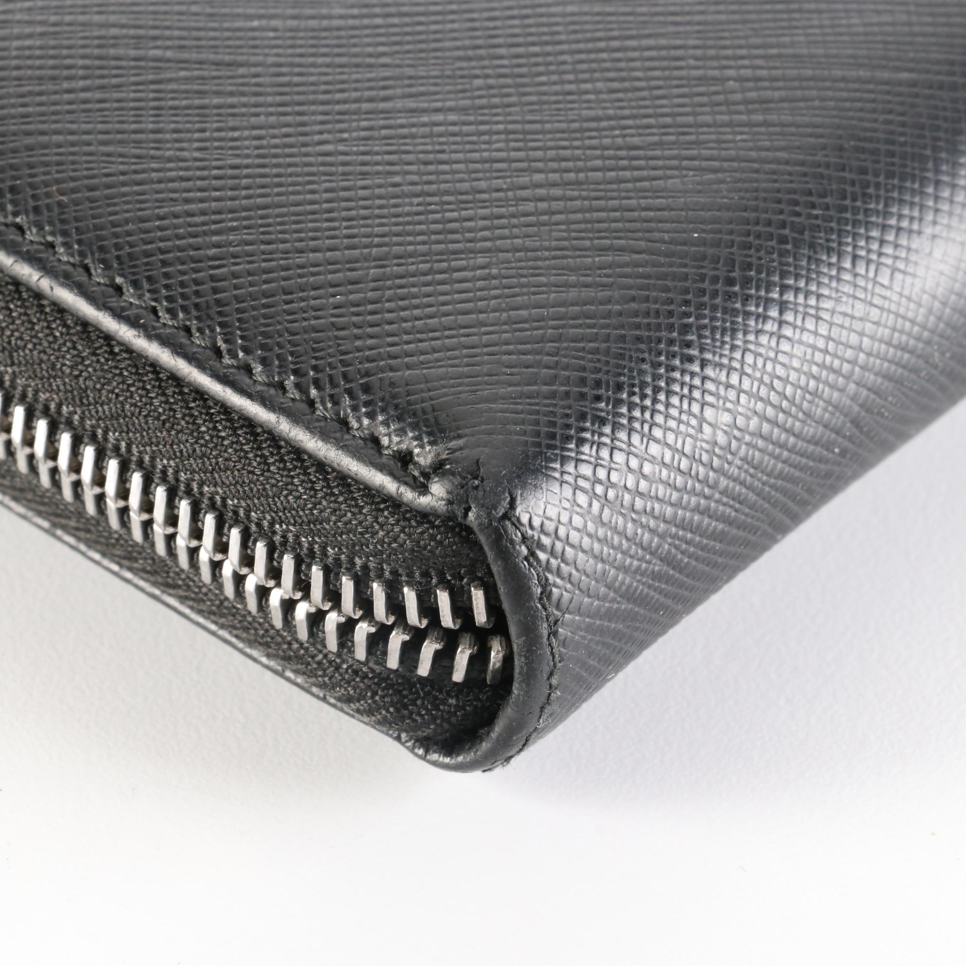 Prada Zip-Around Wallet in Saffiano Leather