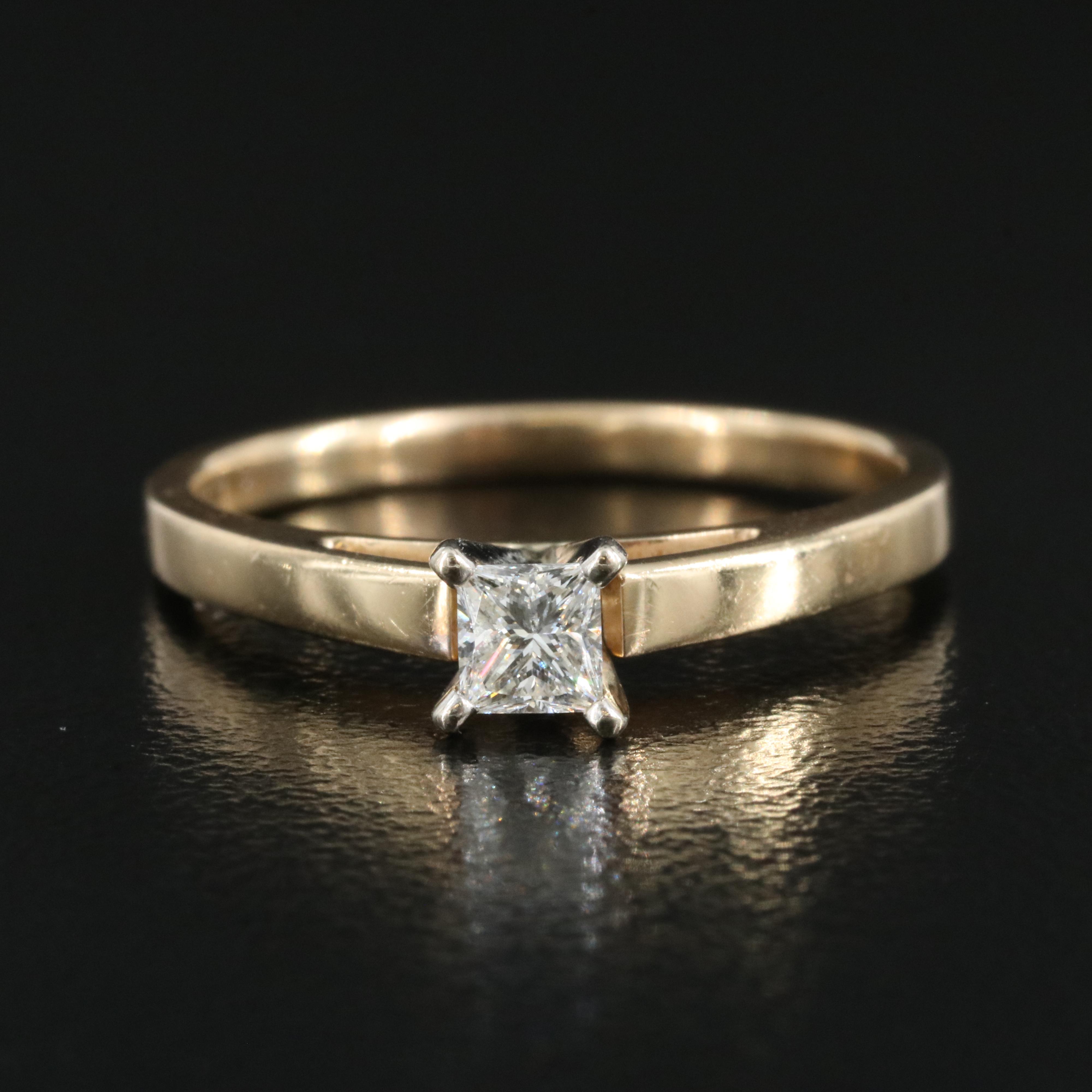 14K 0.23 CT Diamond Solitaire Ring