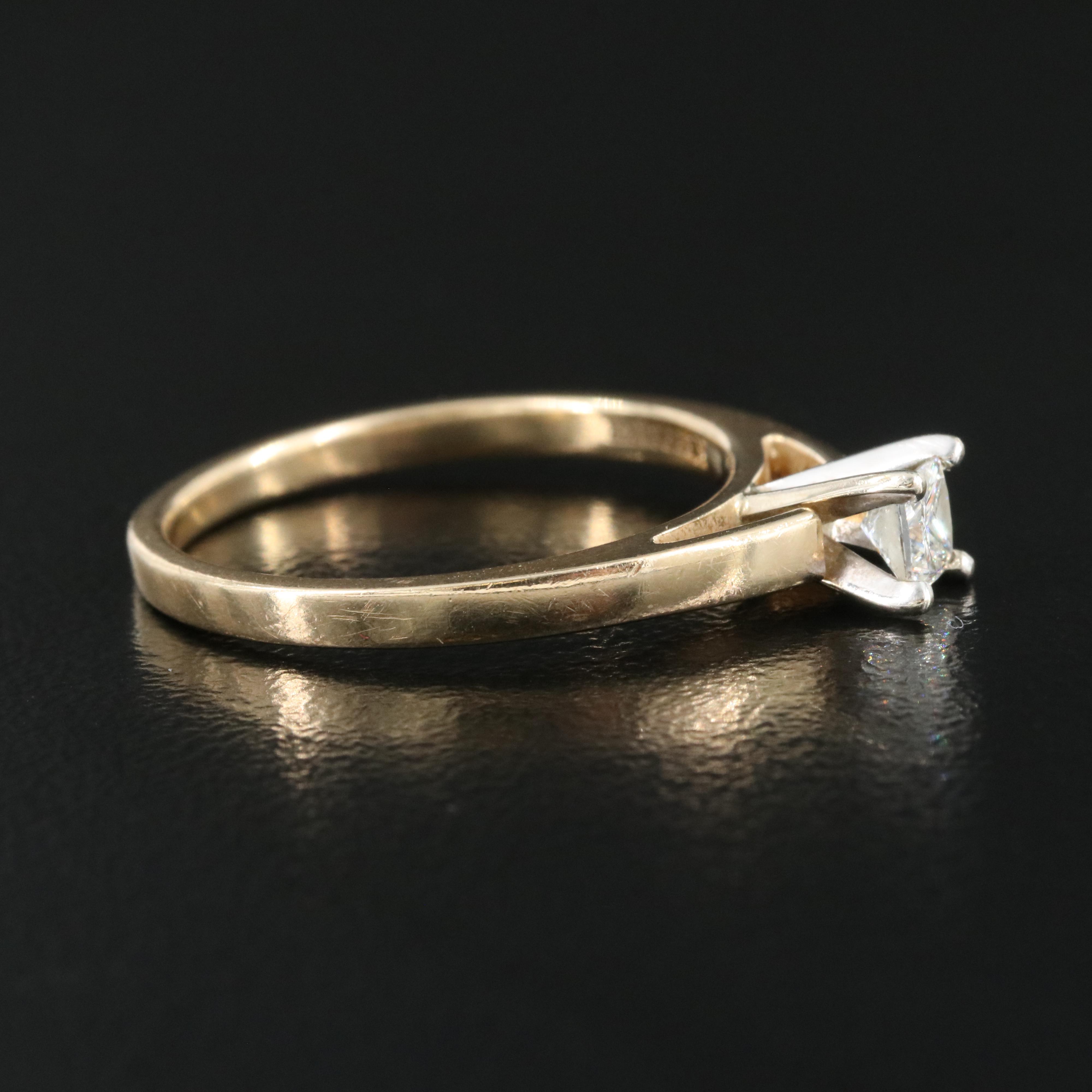 14K 0.23 CT Diamond Solitaire Ring