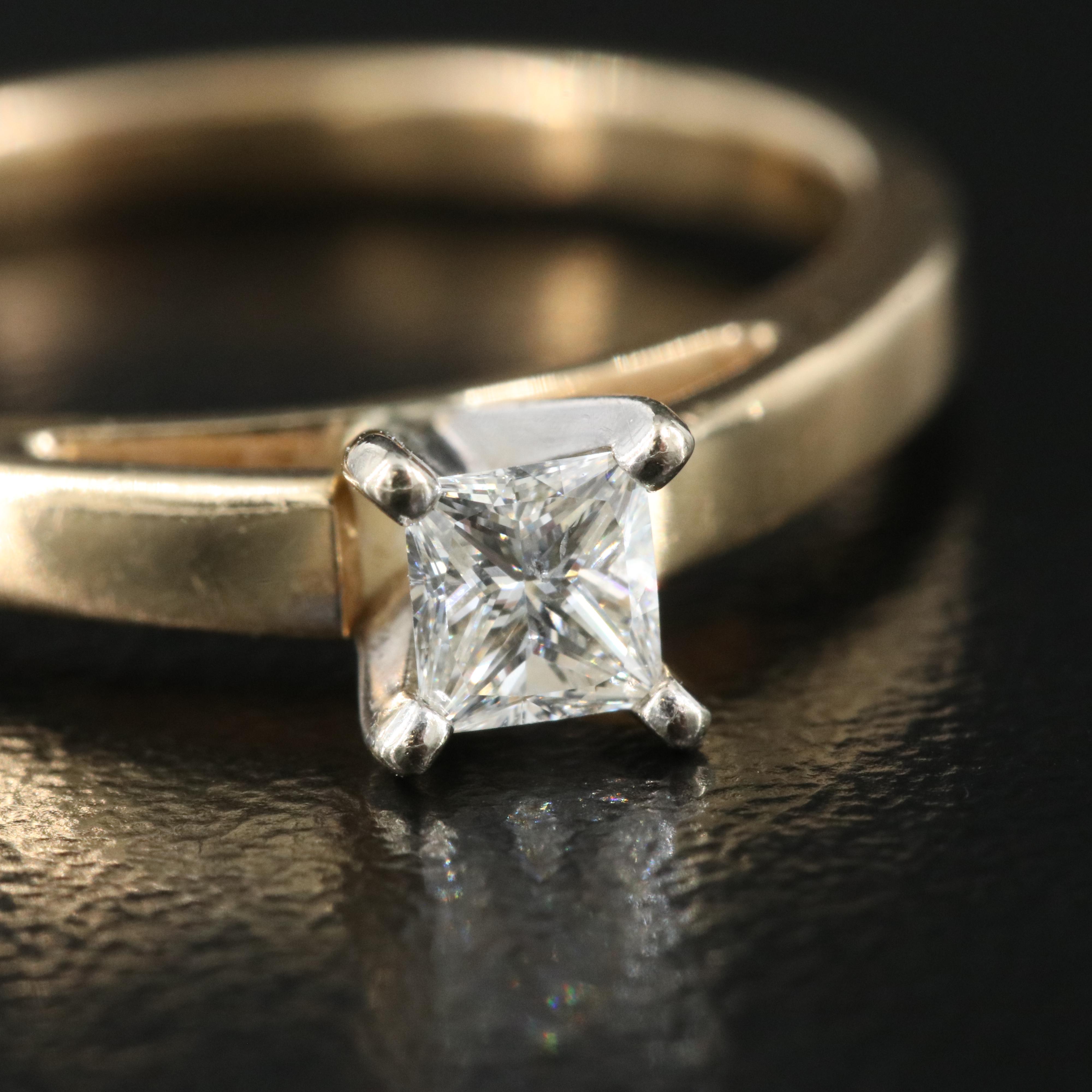 14K 0.23 CT Diamond Solitaire Ring