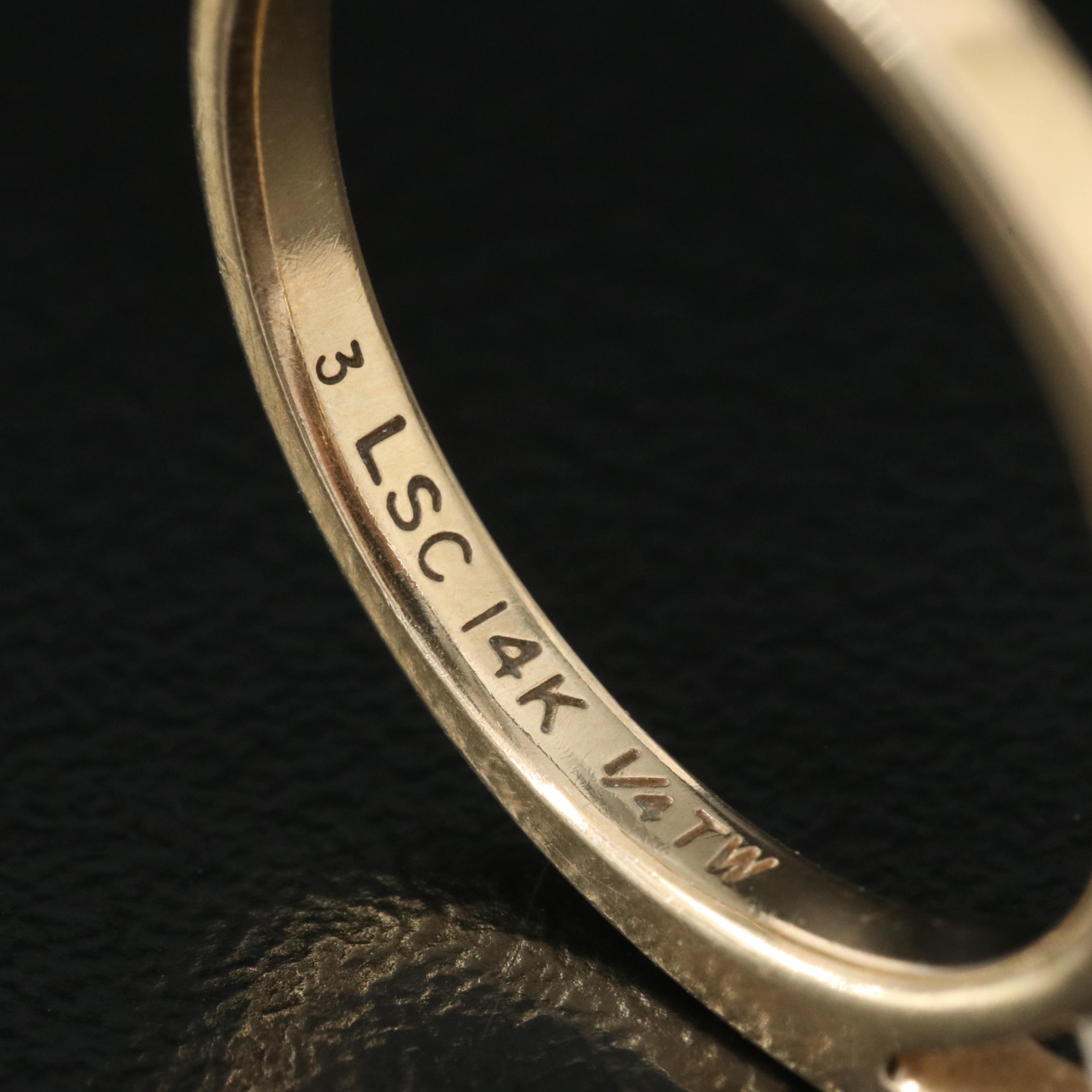 14K 0.23 CT Diamond Solitaire Ring