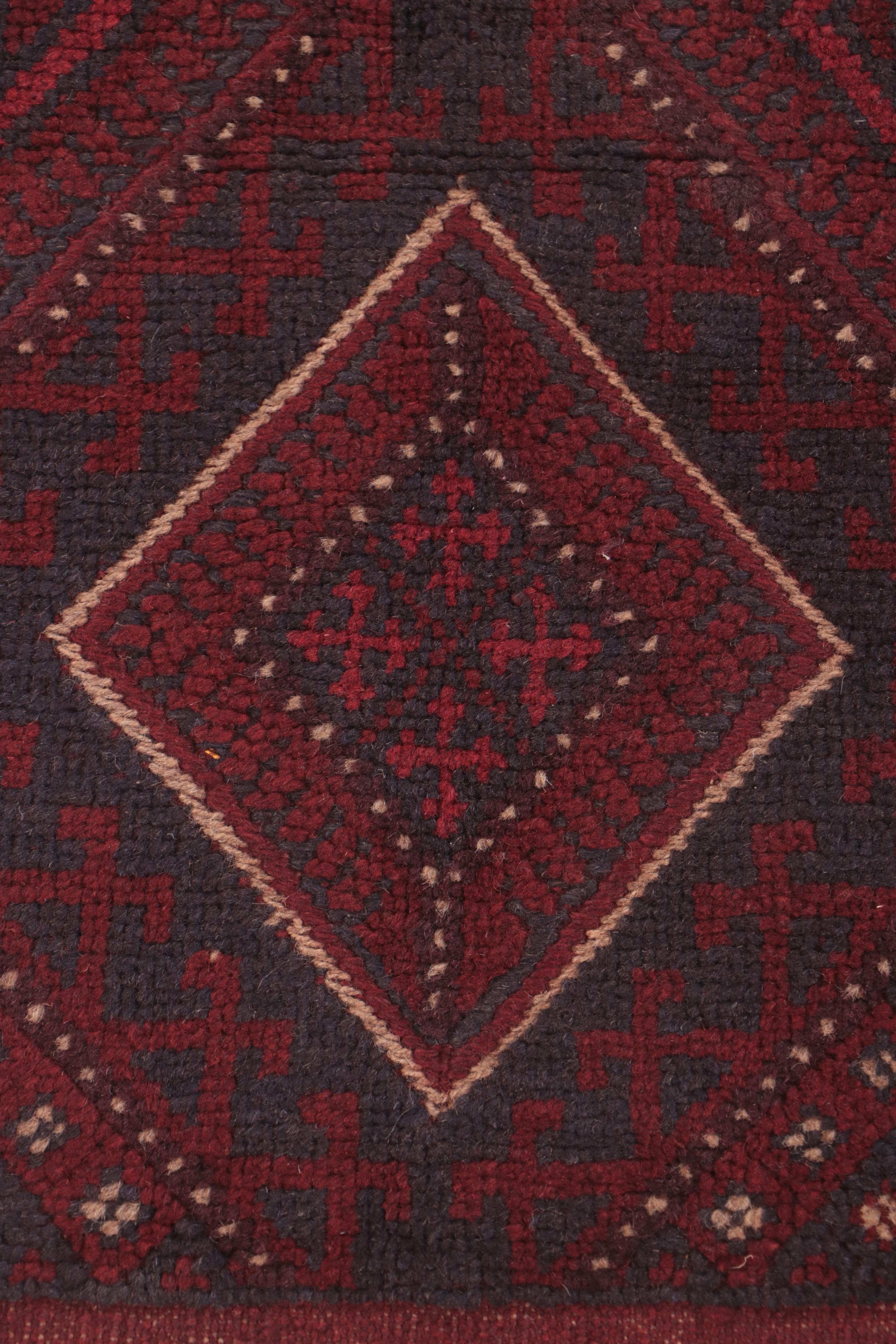 1'11 x 8' Hand-Knotted Afghan Aimaq Carpet Runner