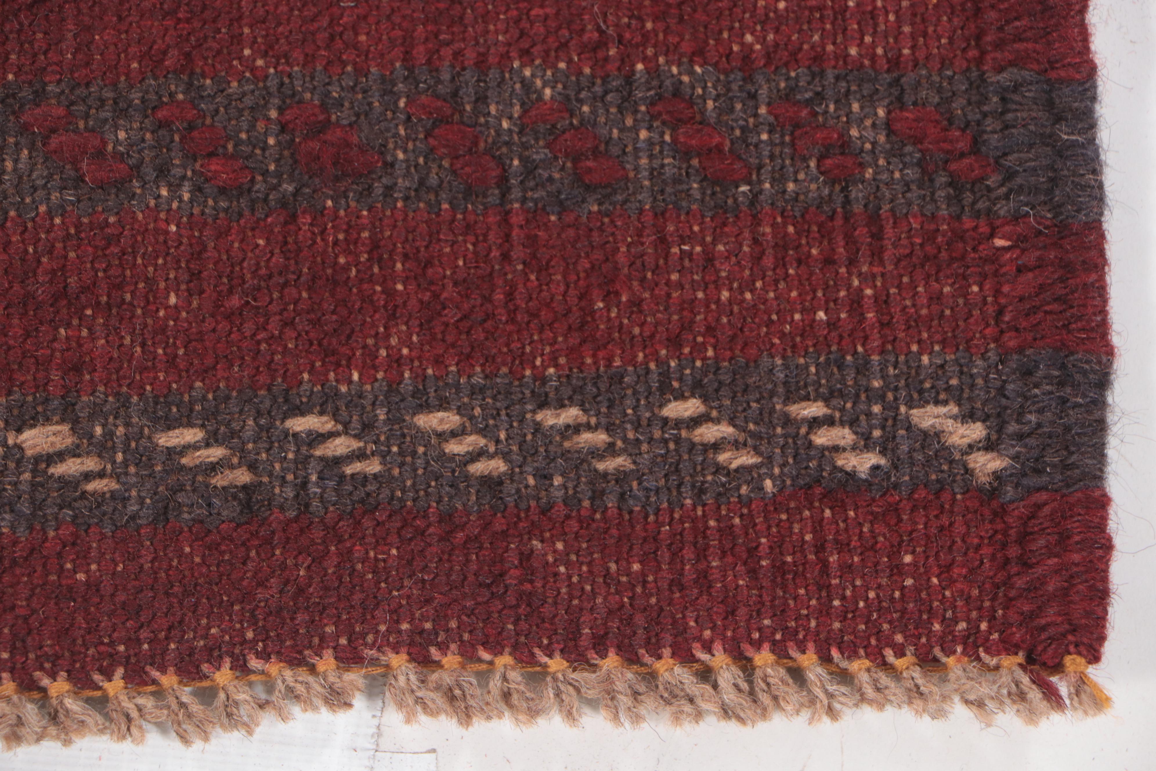 1'11 x 8' Hand-Knotted Afghan Aimaq Carpet Runner