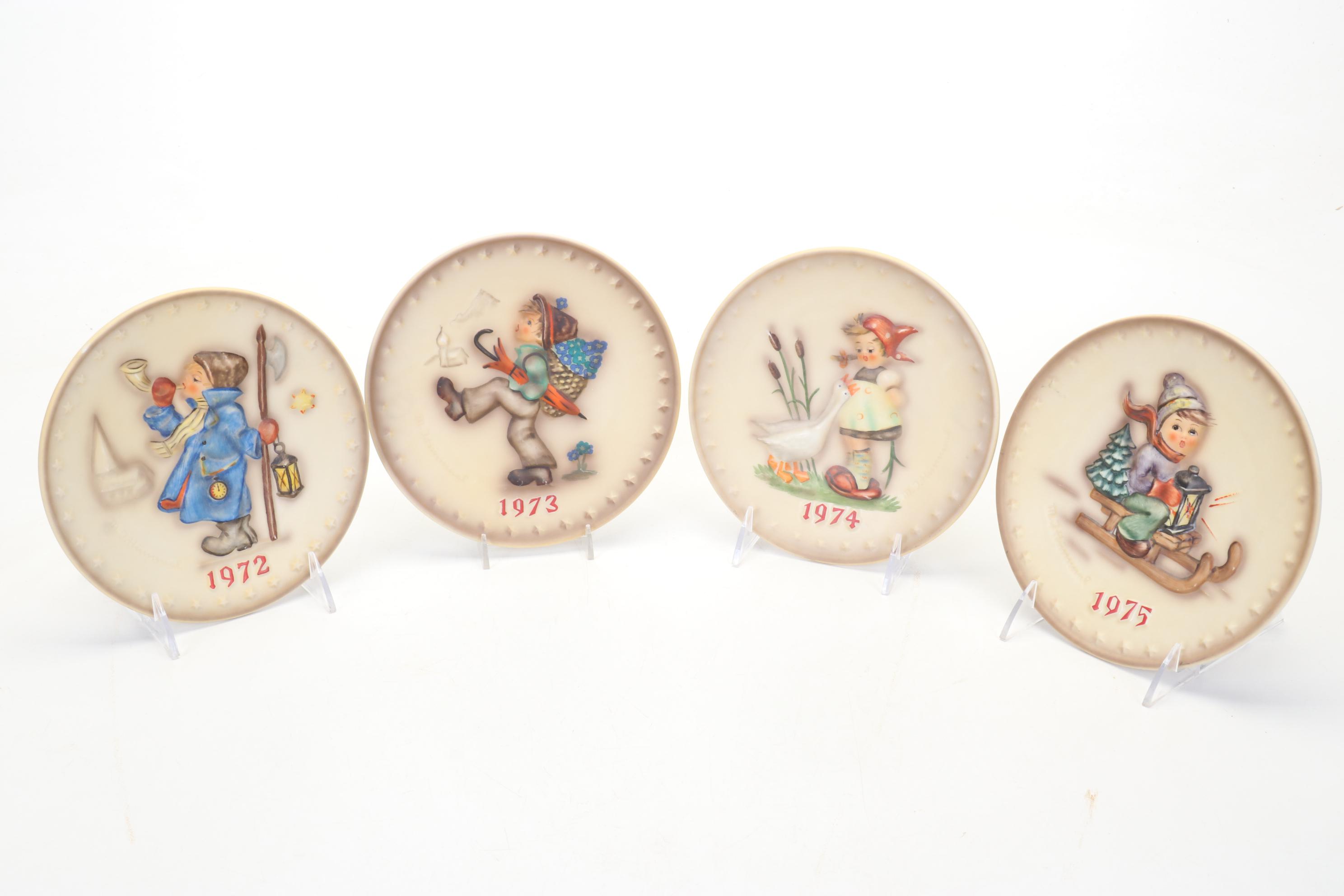 Goebel Hummel Porcelain Figurines and Christmas Collector Plates, Late 20th C.