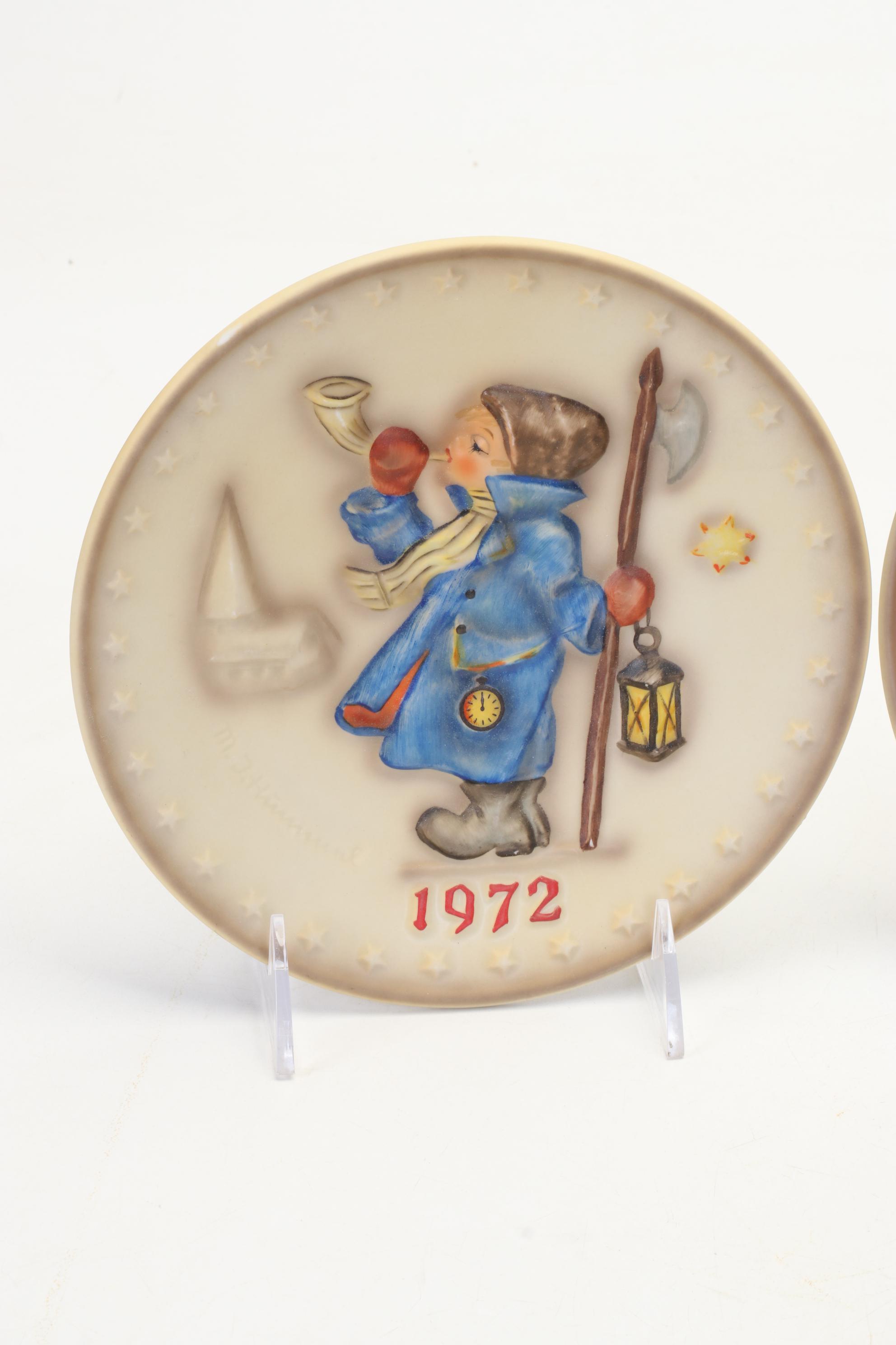 Goebel Hummel Porcelain Figurines and Christmas Collector Plates, Late 20th C.