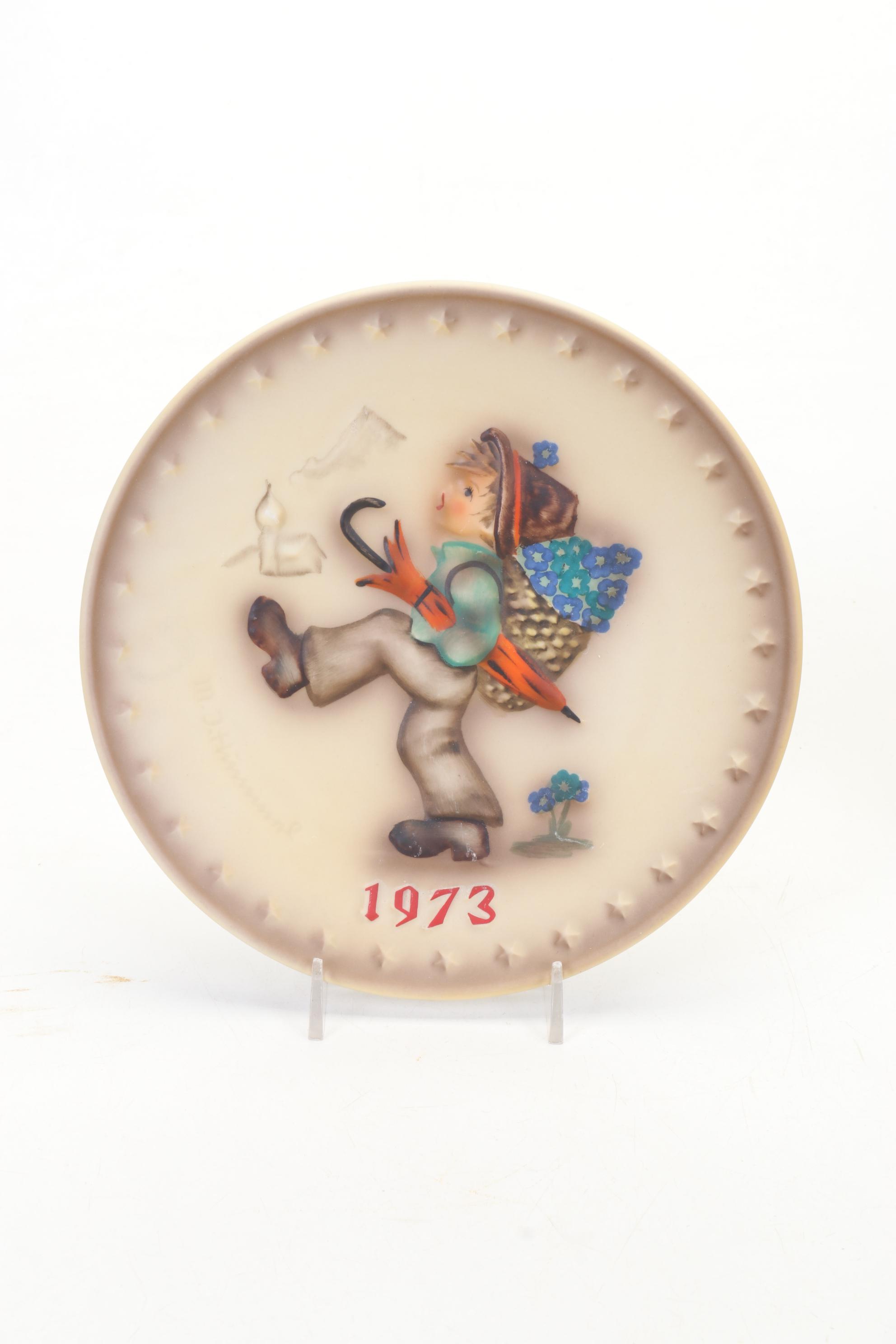 Goebel Hummel Porcelain Figurines and Christmas Collector Plates, Late 20th C.