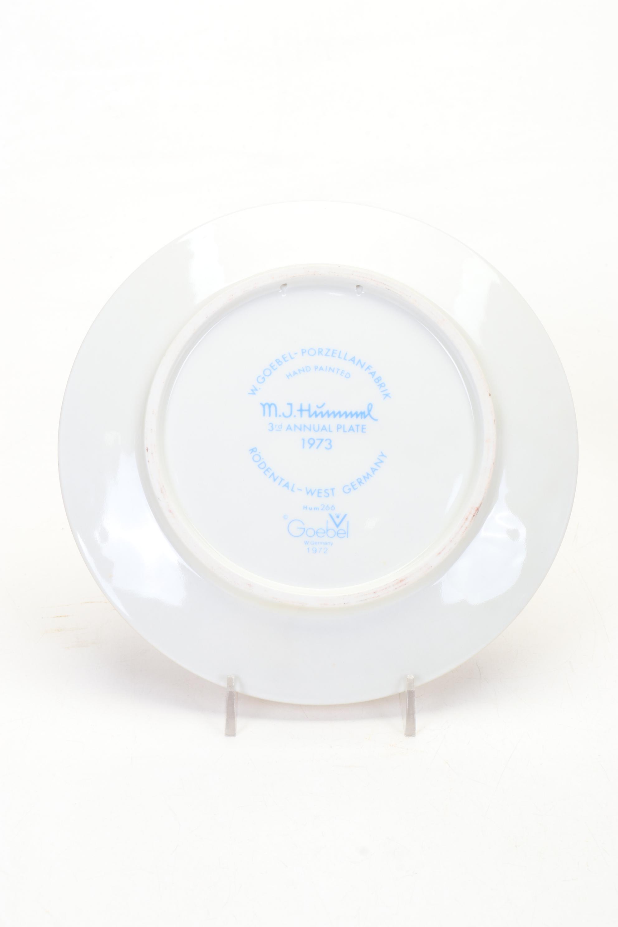 Goebel Hummel Porcelain Figurines and Christmas Collector Plates, Late 20th C.