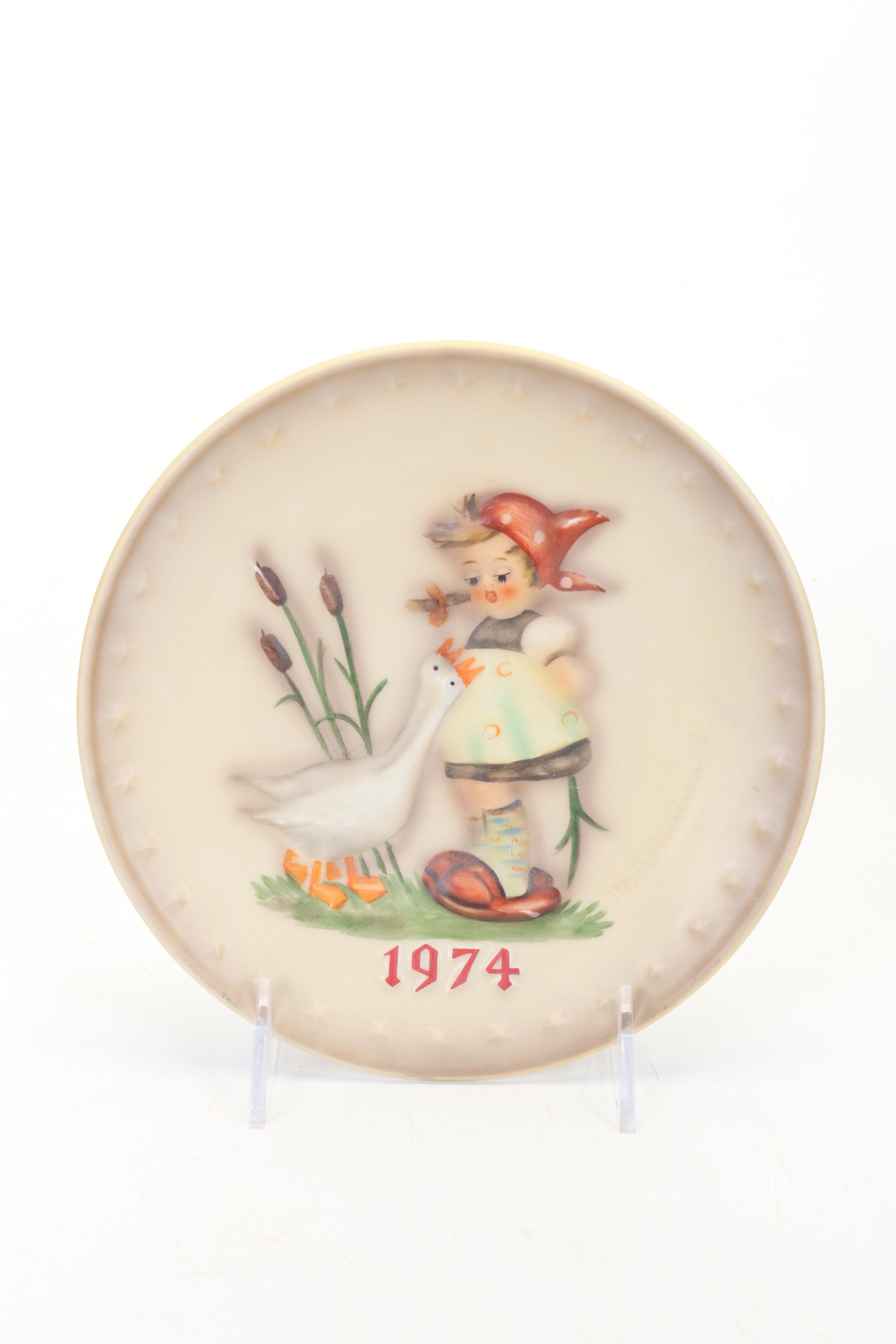 Goebel Hummel Porcelain Figurines and Christmas Collector Plates, Late 20th C.