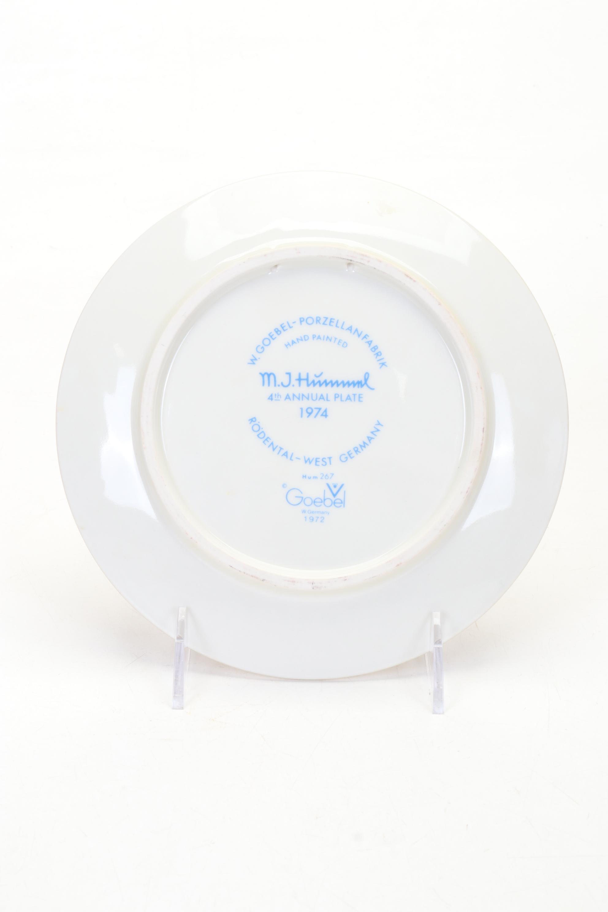 Goebel Hummel Porcelain Figurines and Christmas Collector Plates, Late 20th C.