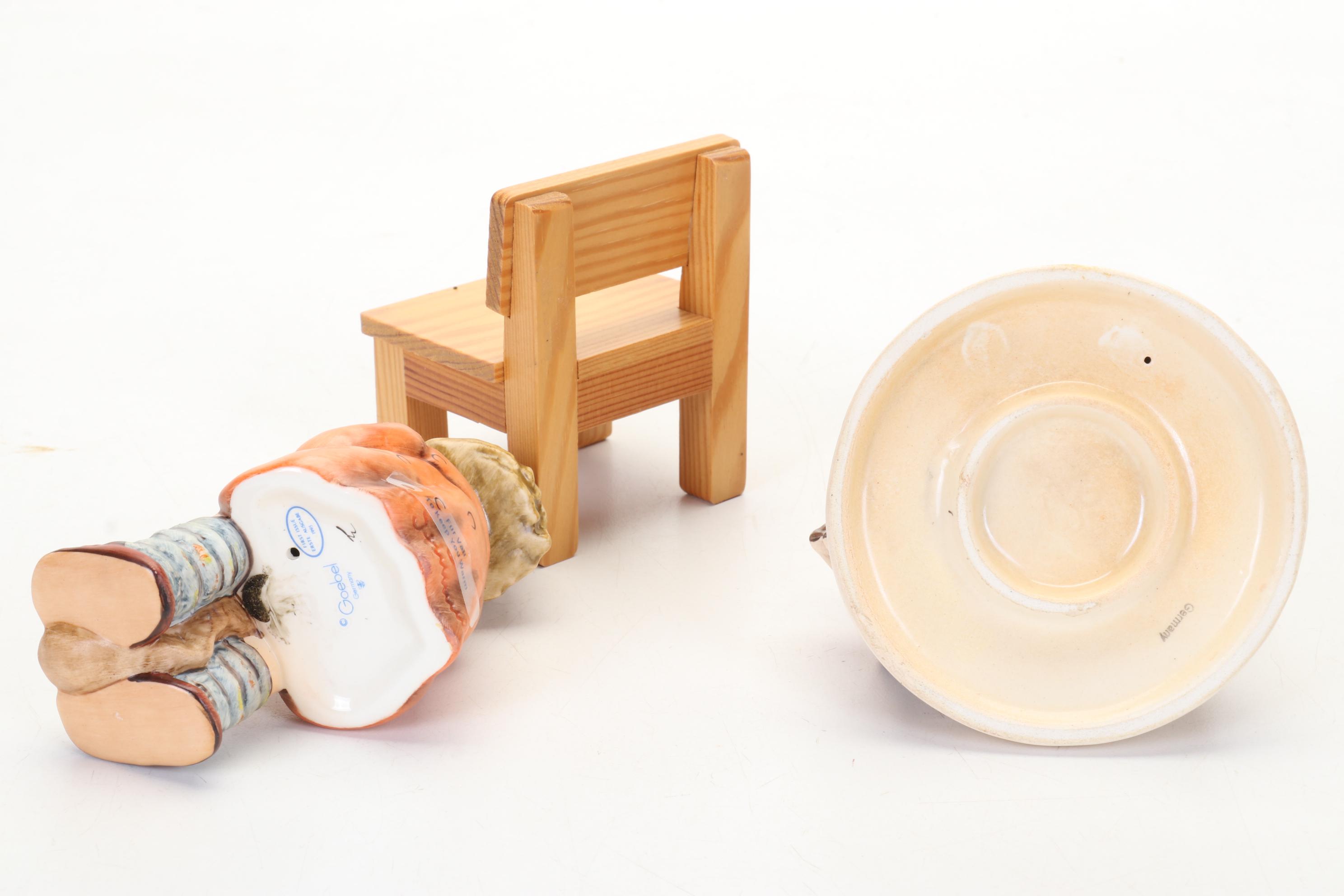 Goebel Hummel Porcelain Figurines and Framed Wall Hanging