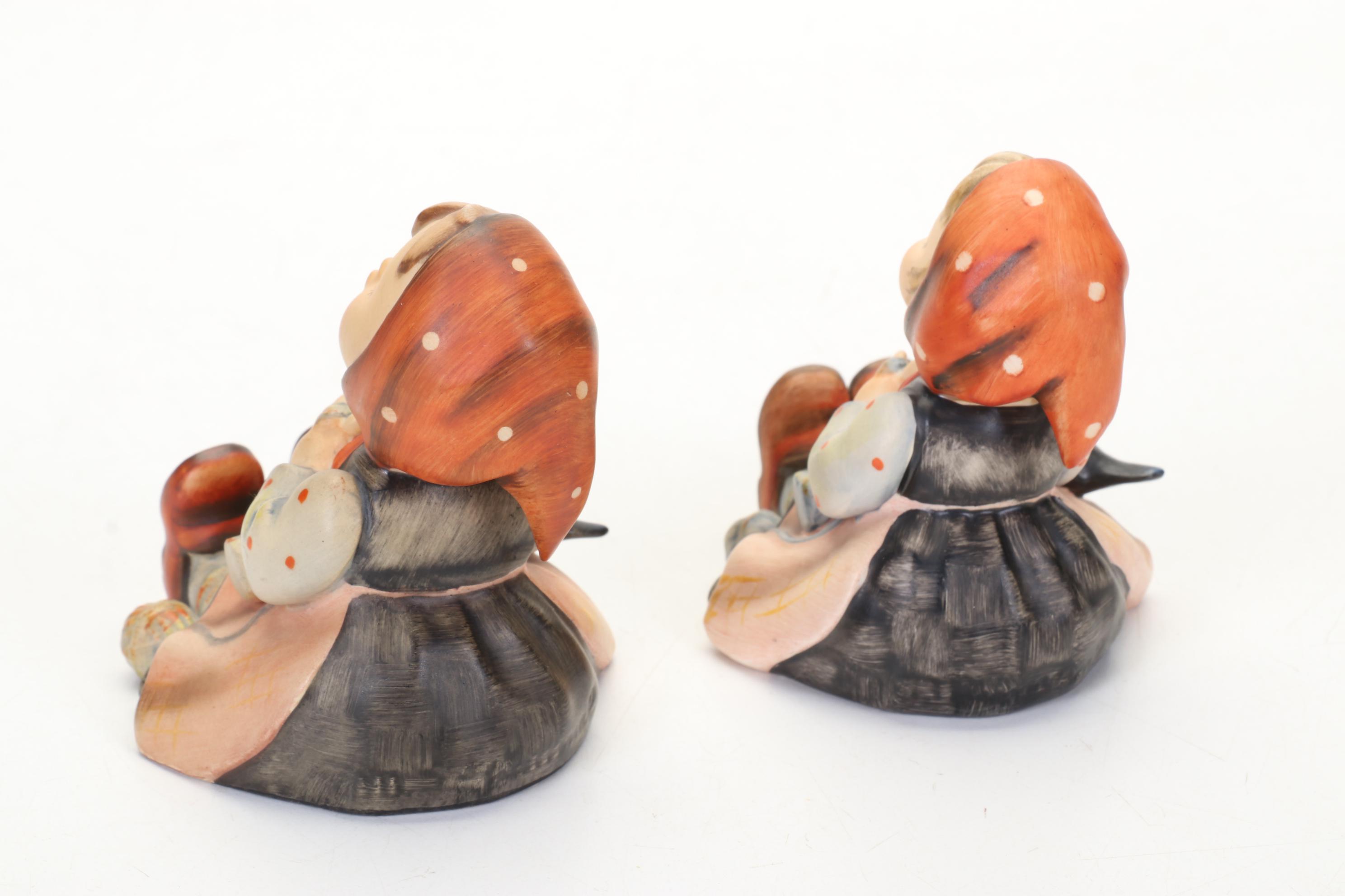 Goebel Hummel Porcelain Figurines and Framed Wall Hanging