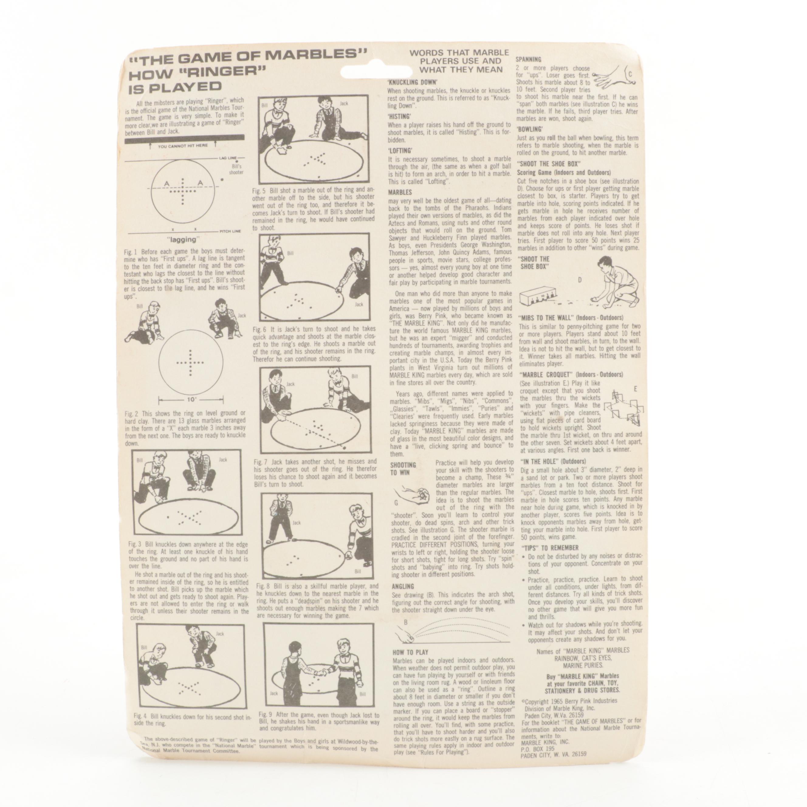 Marble King, Master Glass and Other Marbles, Marble Roll Game and Slinky