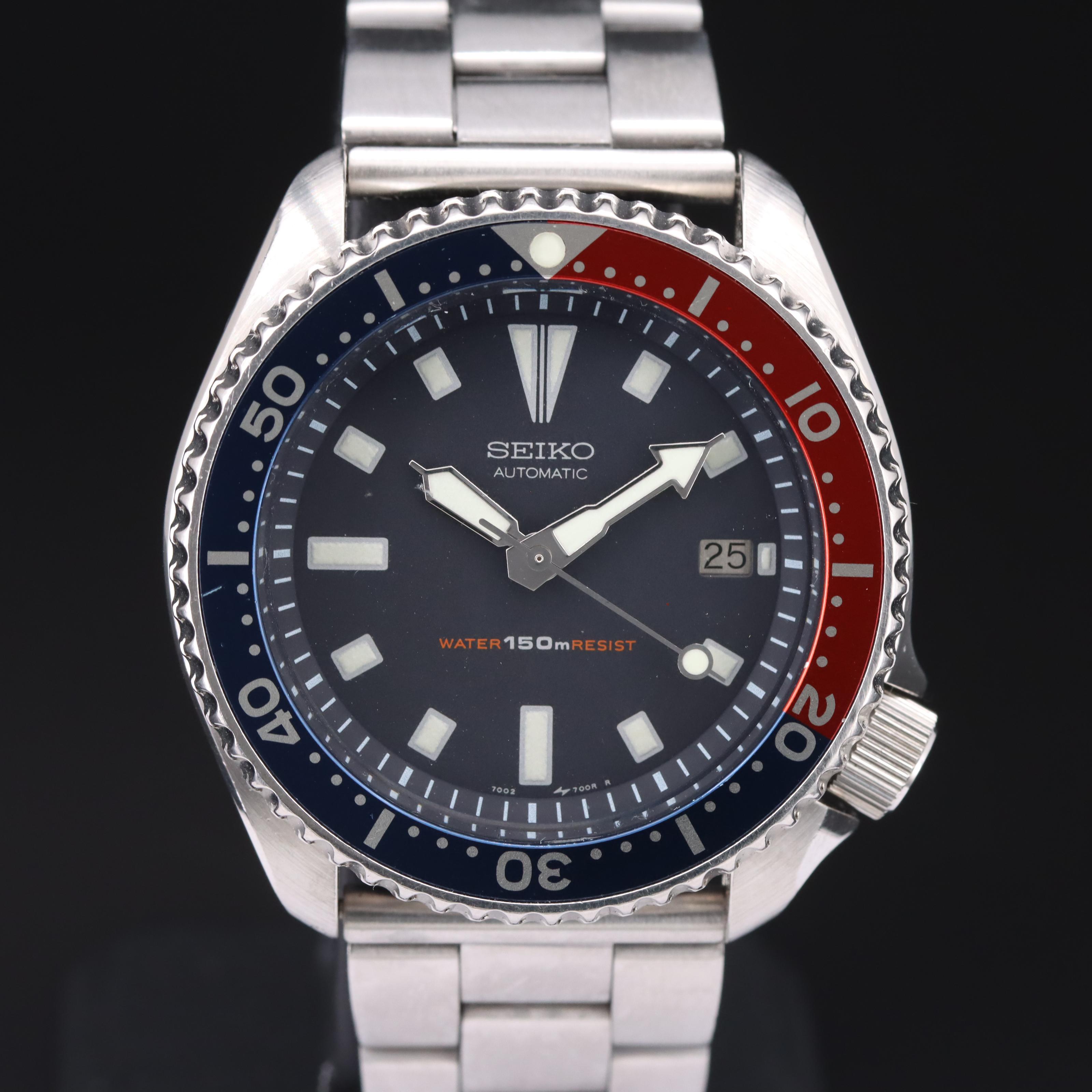 Vintage Seiko Diver 7001 Stainless Steel Watch