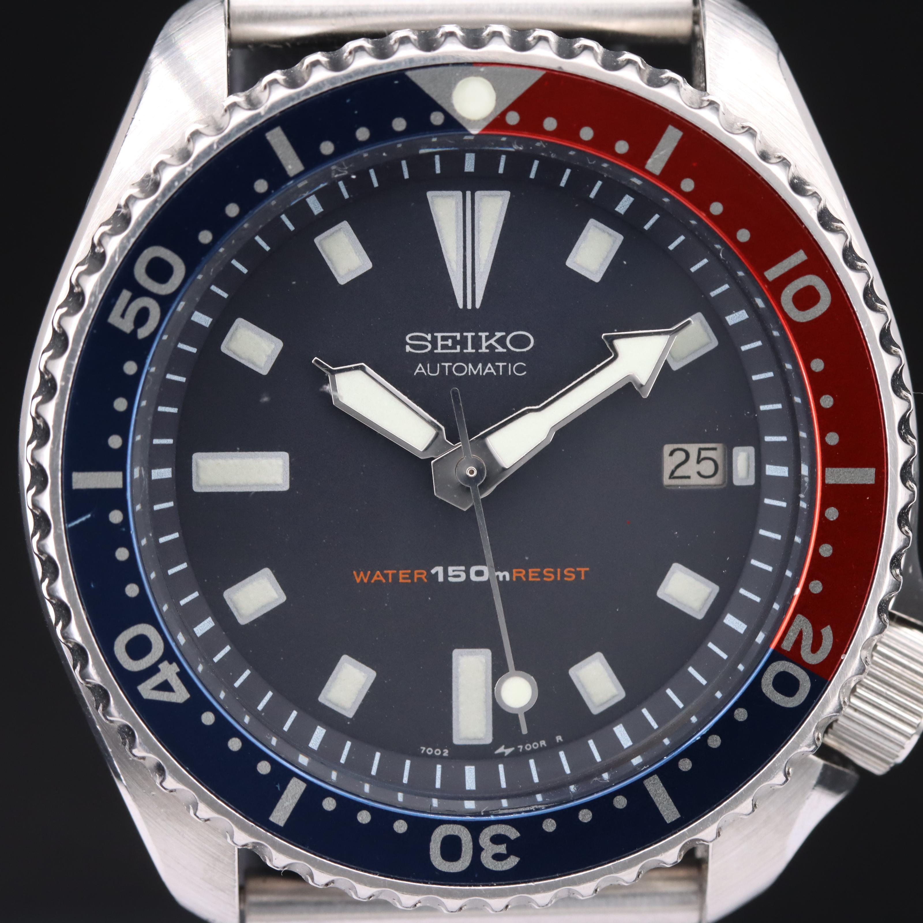 Vintage Seiko Diver 7001 Stainless Steel Watch