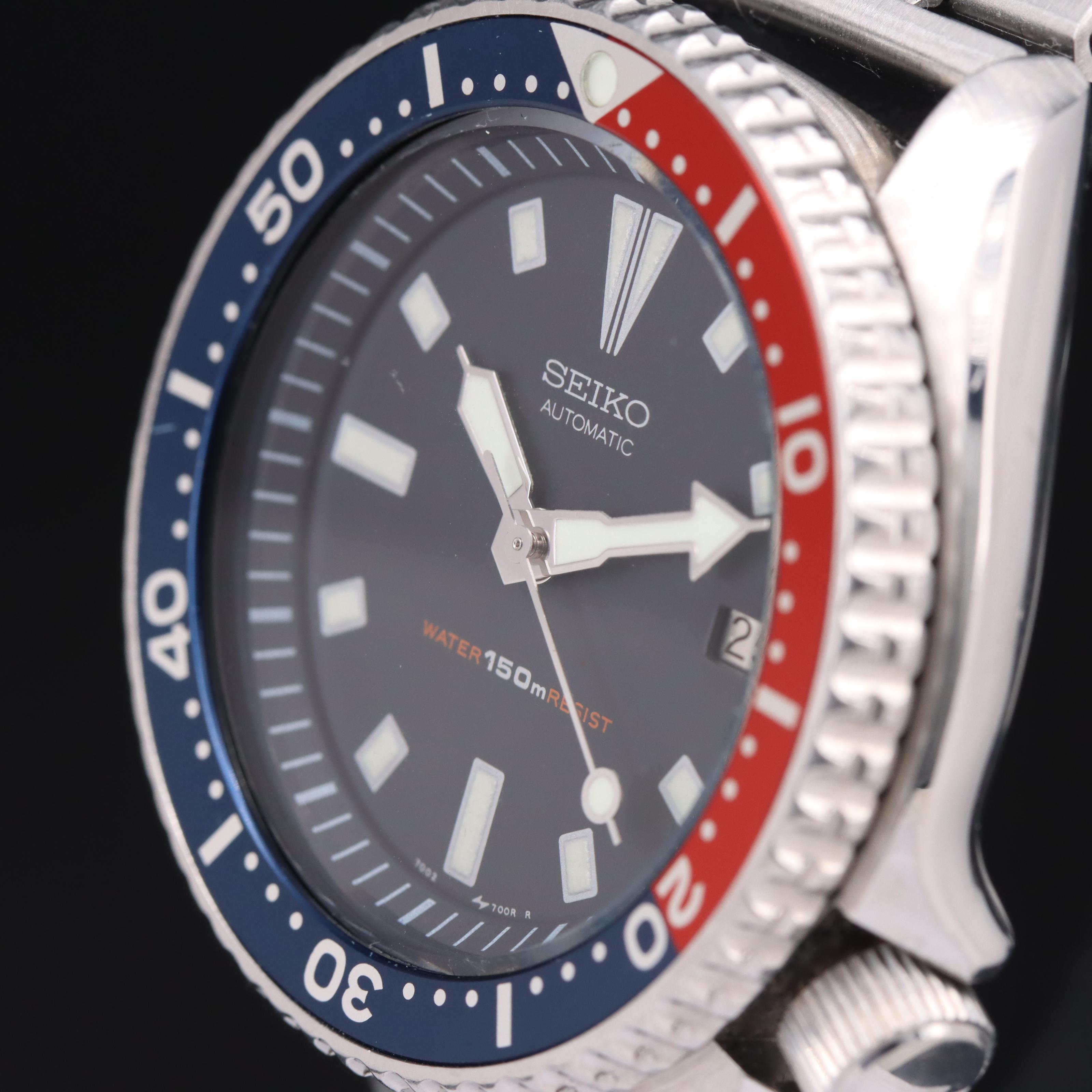 Vintage Seiko Diver 7001 Stainless Steel Watch