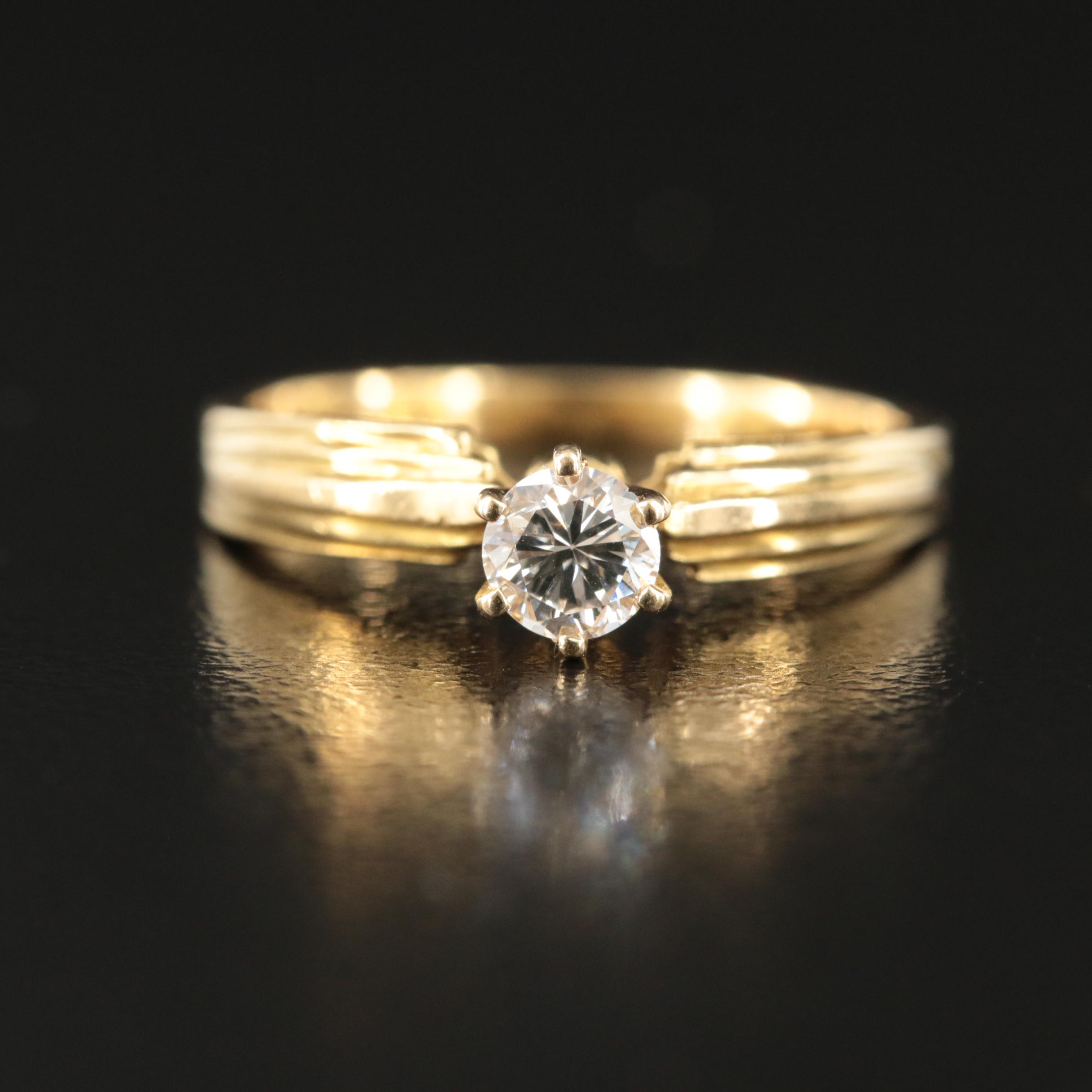 18K 0.30 CT Diamond Ring