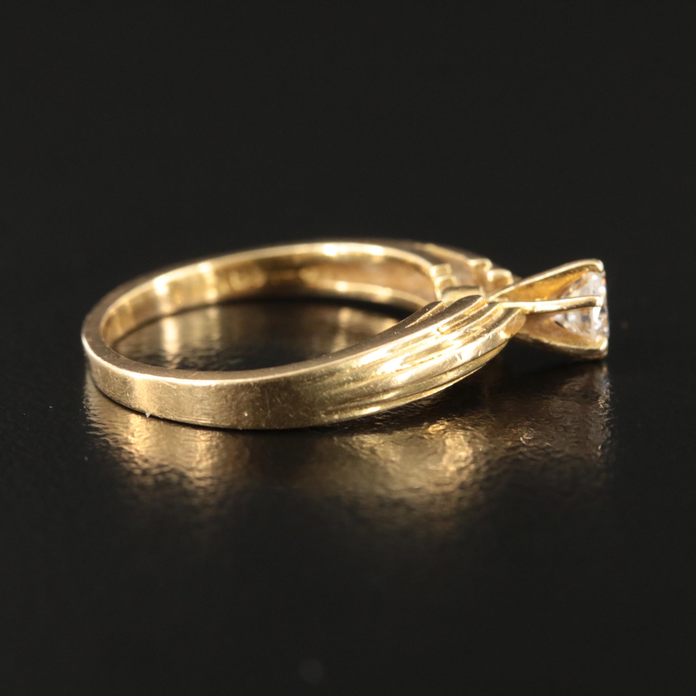 18K 0.30 CT Diamond Ring