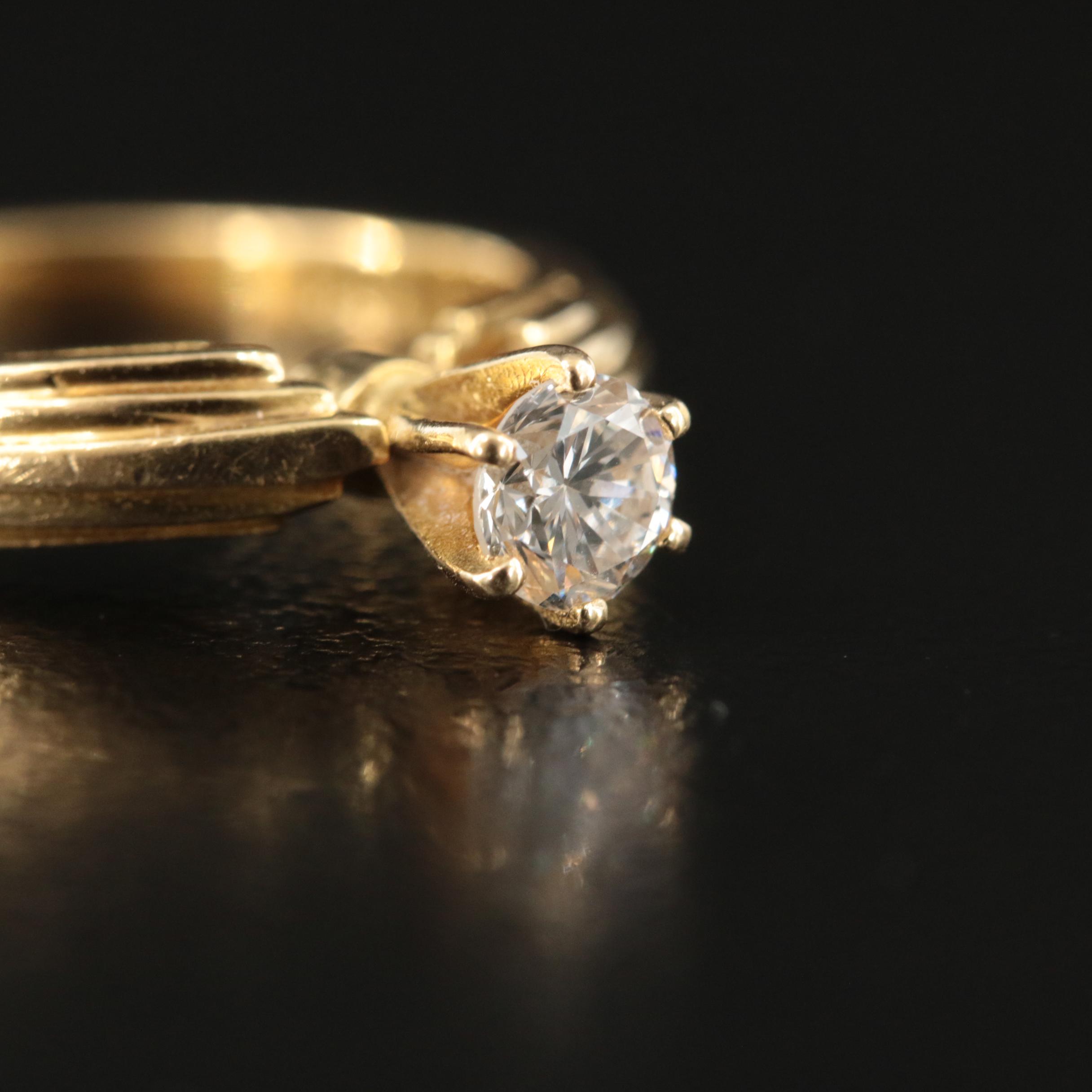 18K 0.30 CT Diamond Ring