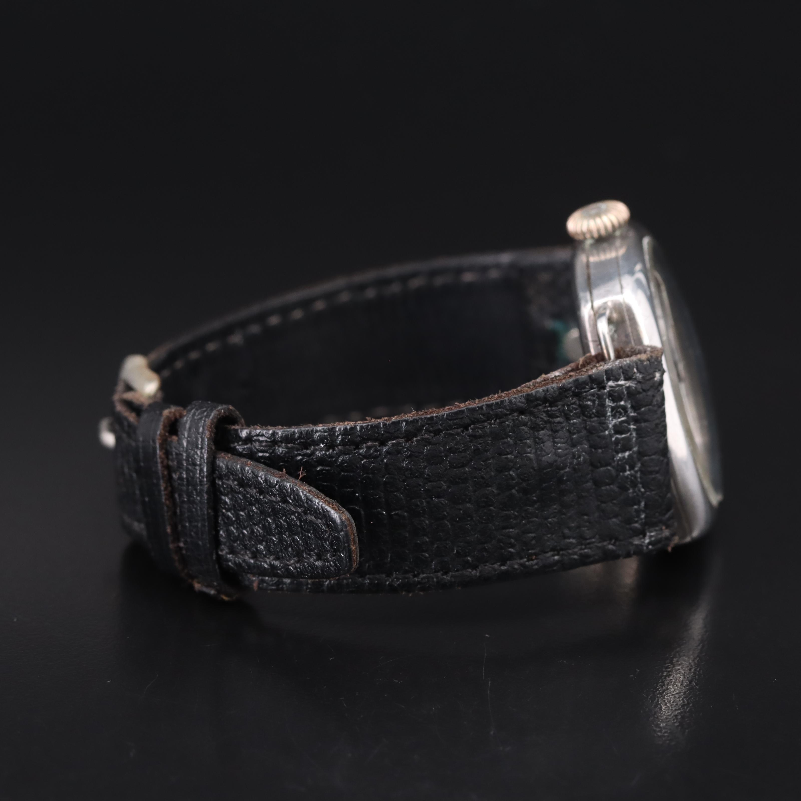 Early 1920s Sterling Silver Rolex Cusion Shape Watch