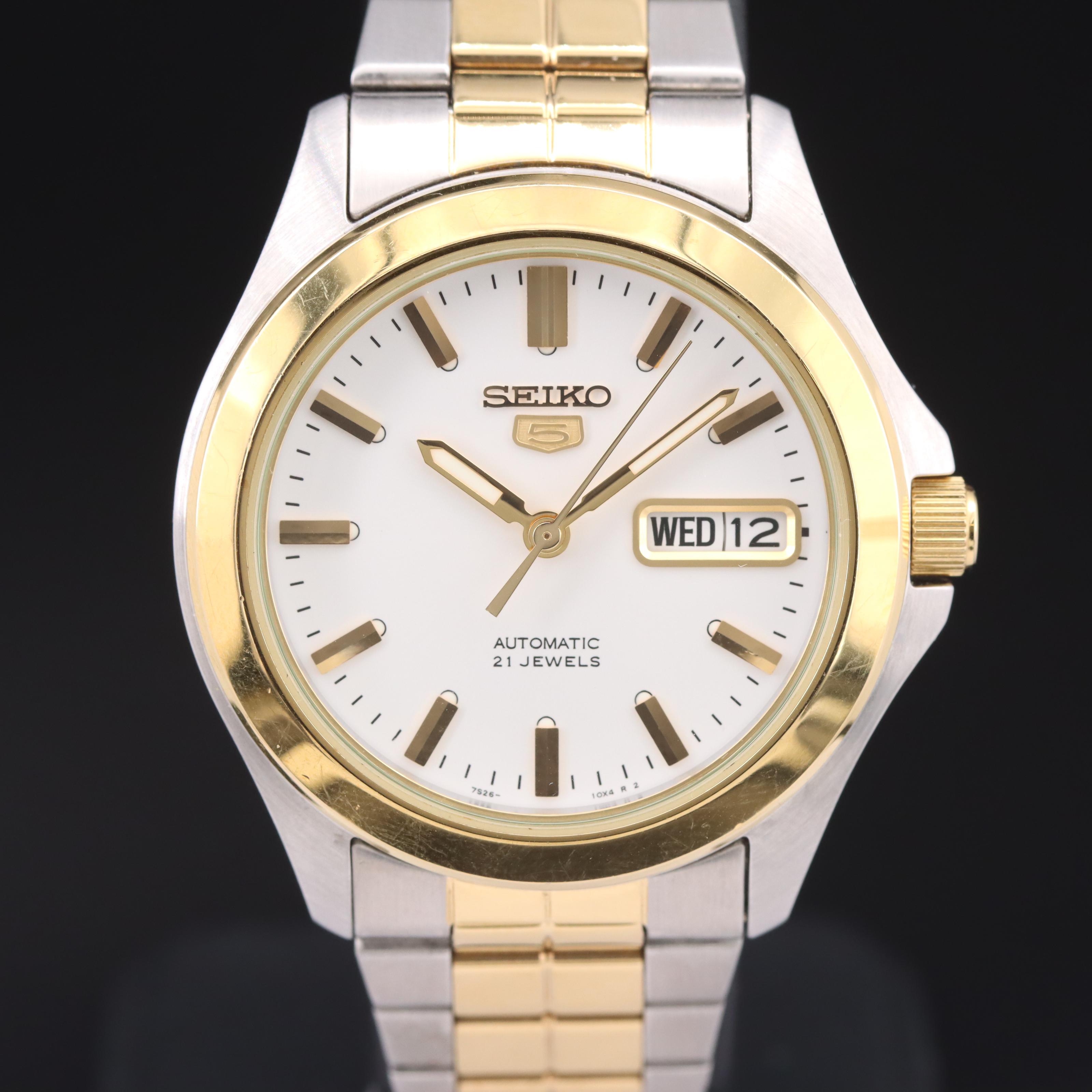 Seiko 5 Two-Tone Day-Date Automatic Watch