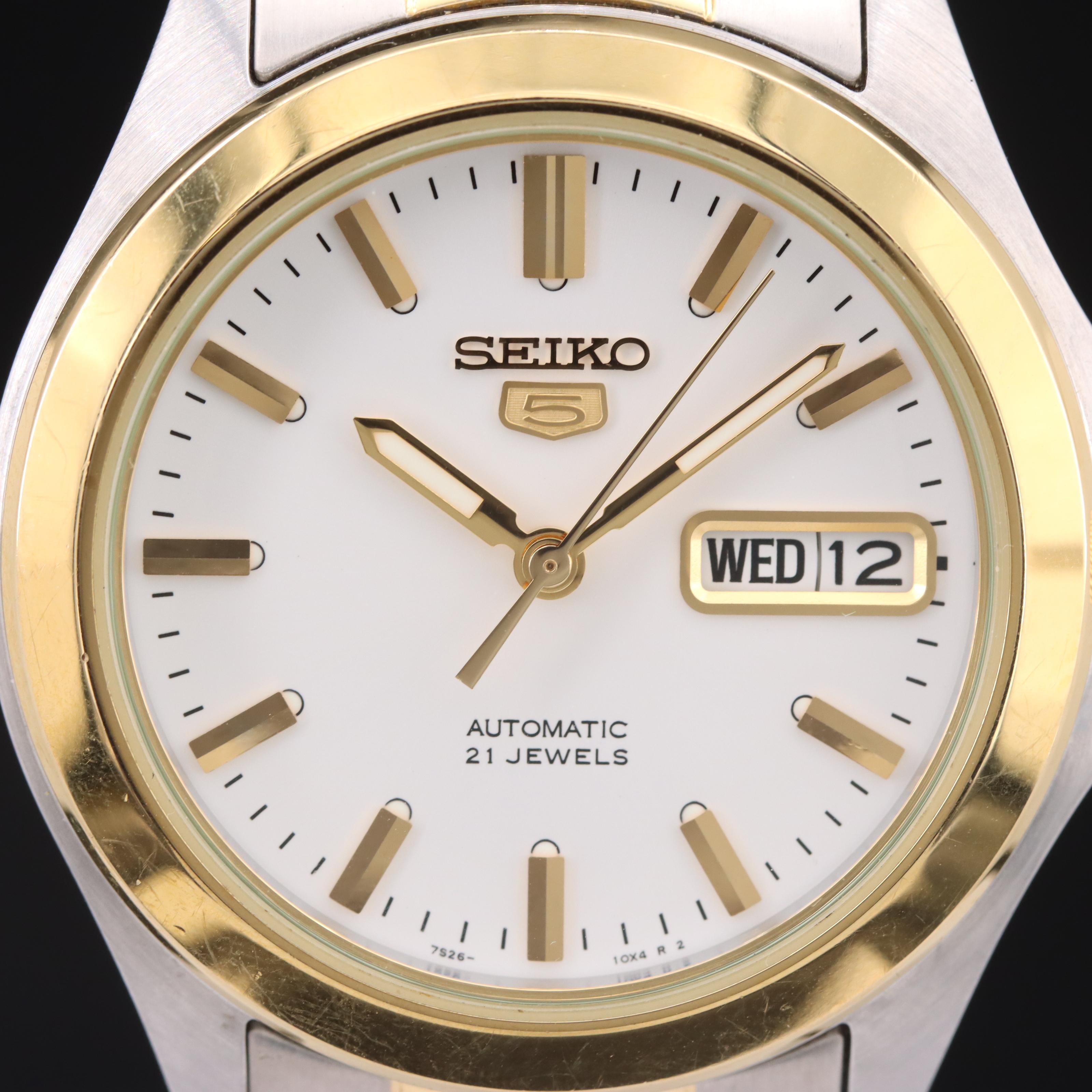 Seiko 5 Two-Tone Day-Date Automatic Watch