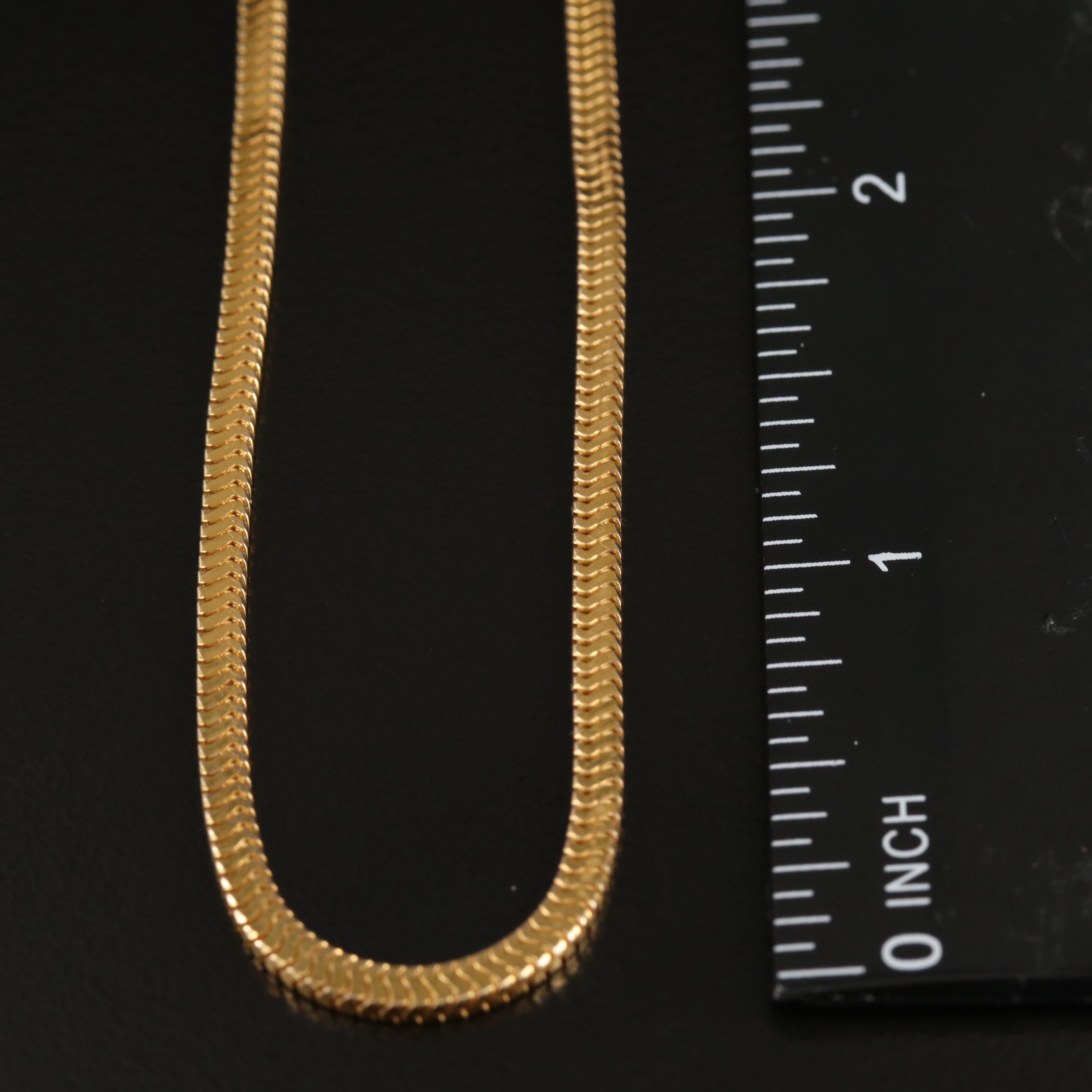 14K Rectangular Snake Chain Necklace