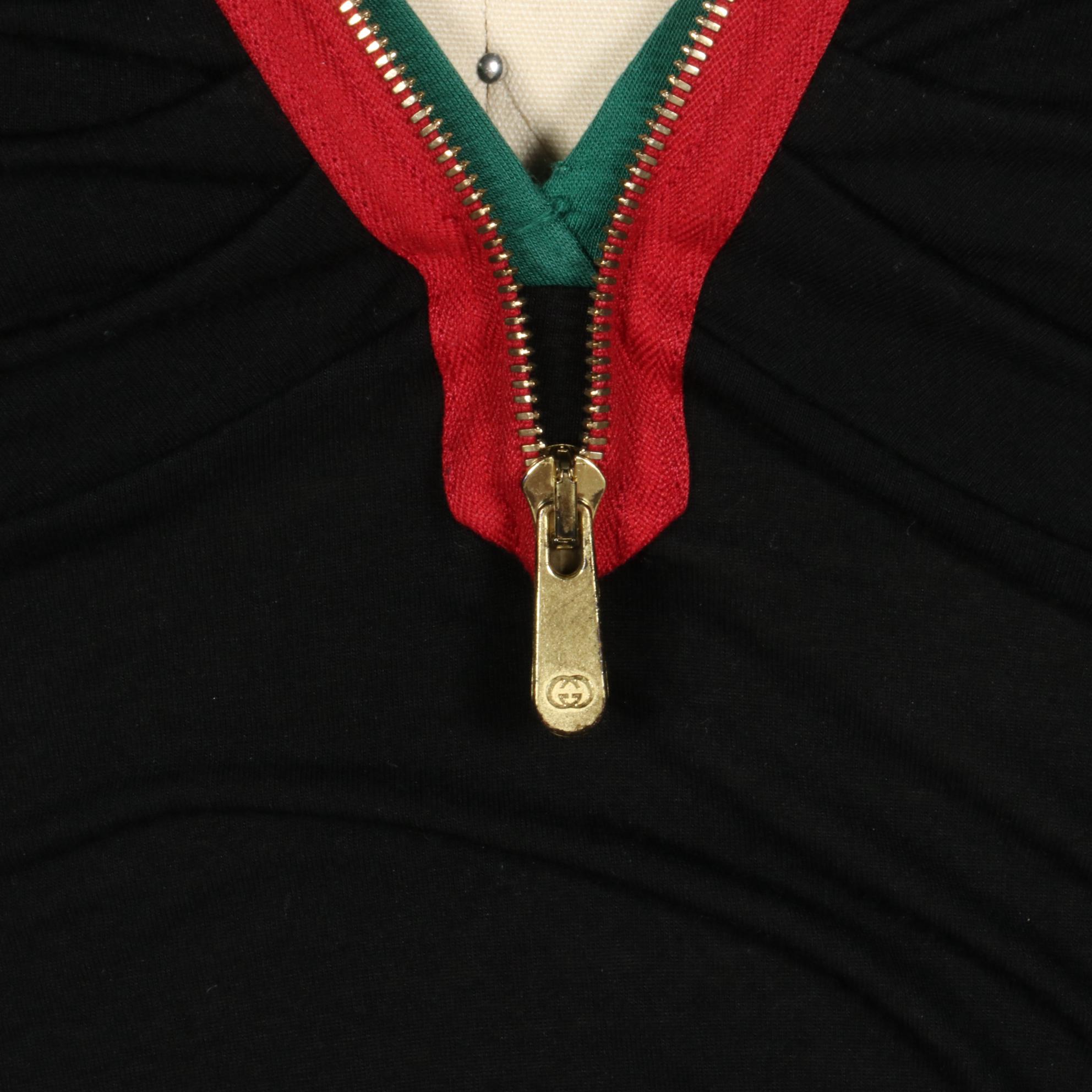 Gucci Short Sleeve Top with GG Zipper