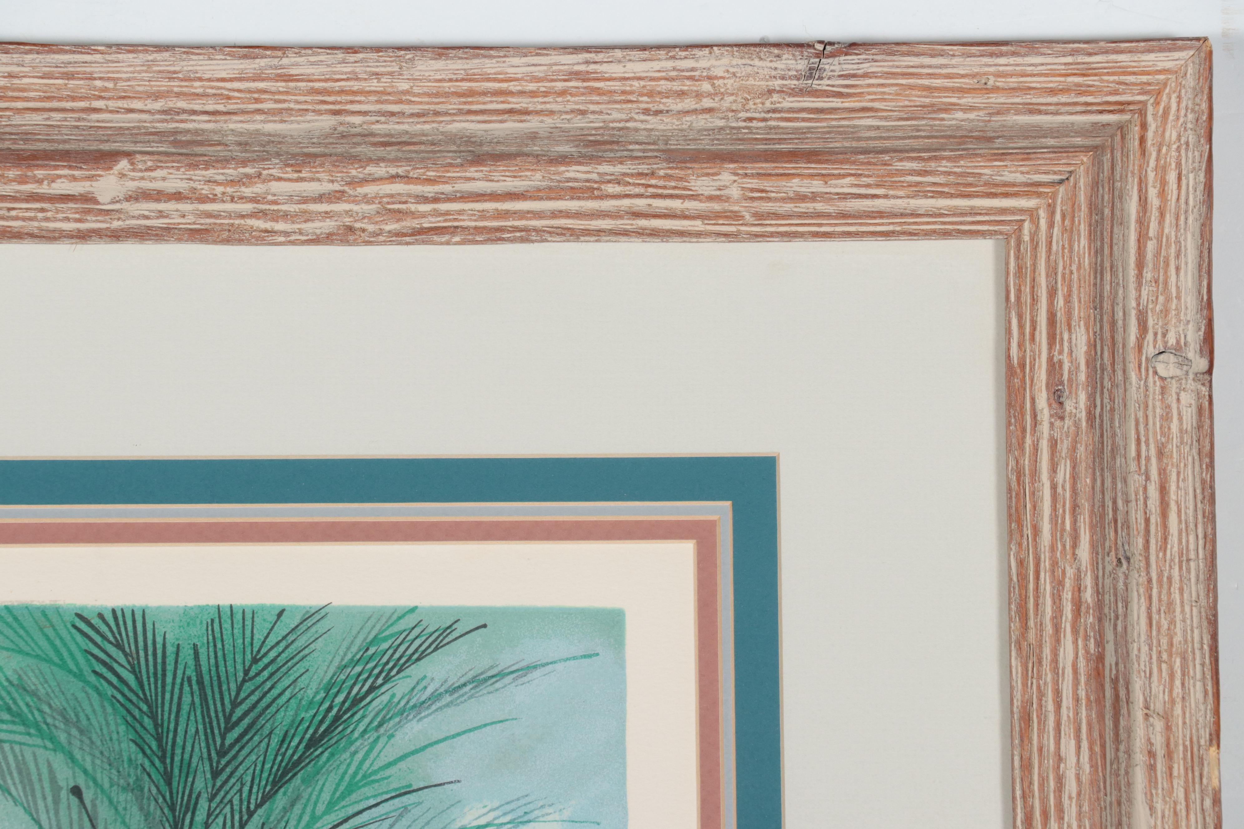 Shmuel Katz Lithograph of Israeli Harbor Scene