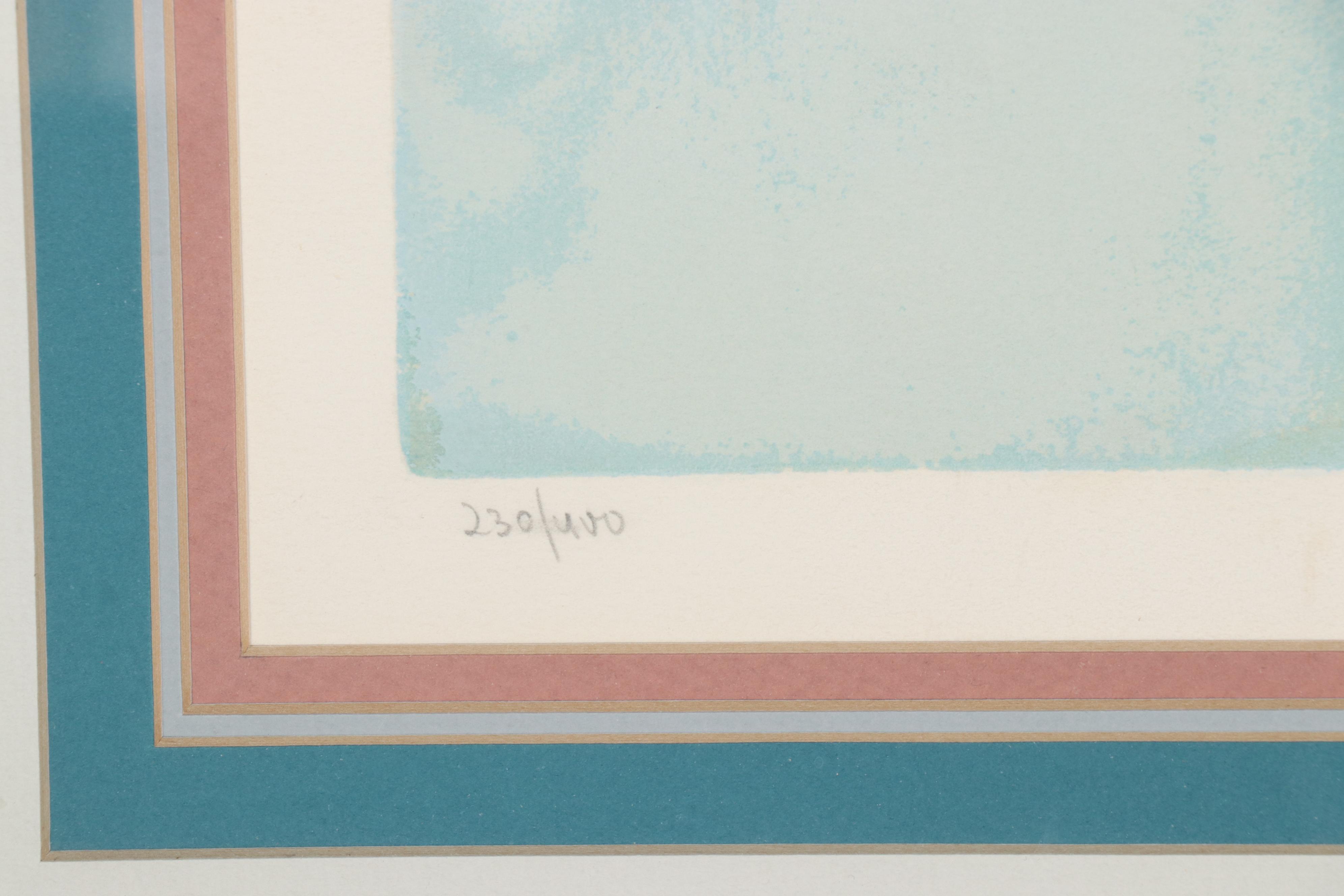 Shmuel Katz Lithograph of Israeli Harbor Scene