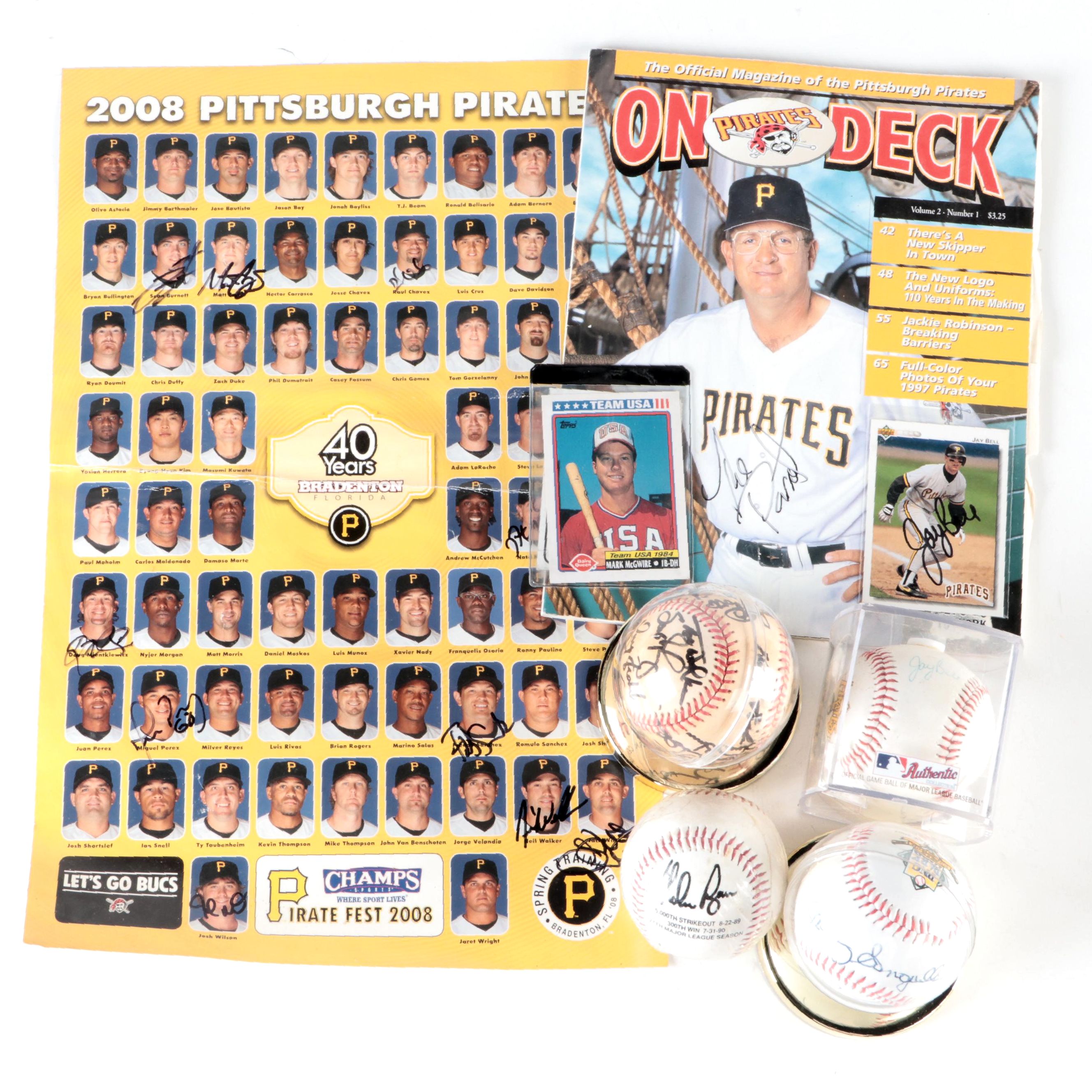 Pittsburgh Pirates Signed Baseballs, Poster, More with Mazeroski, Sanguillén