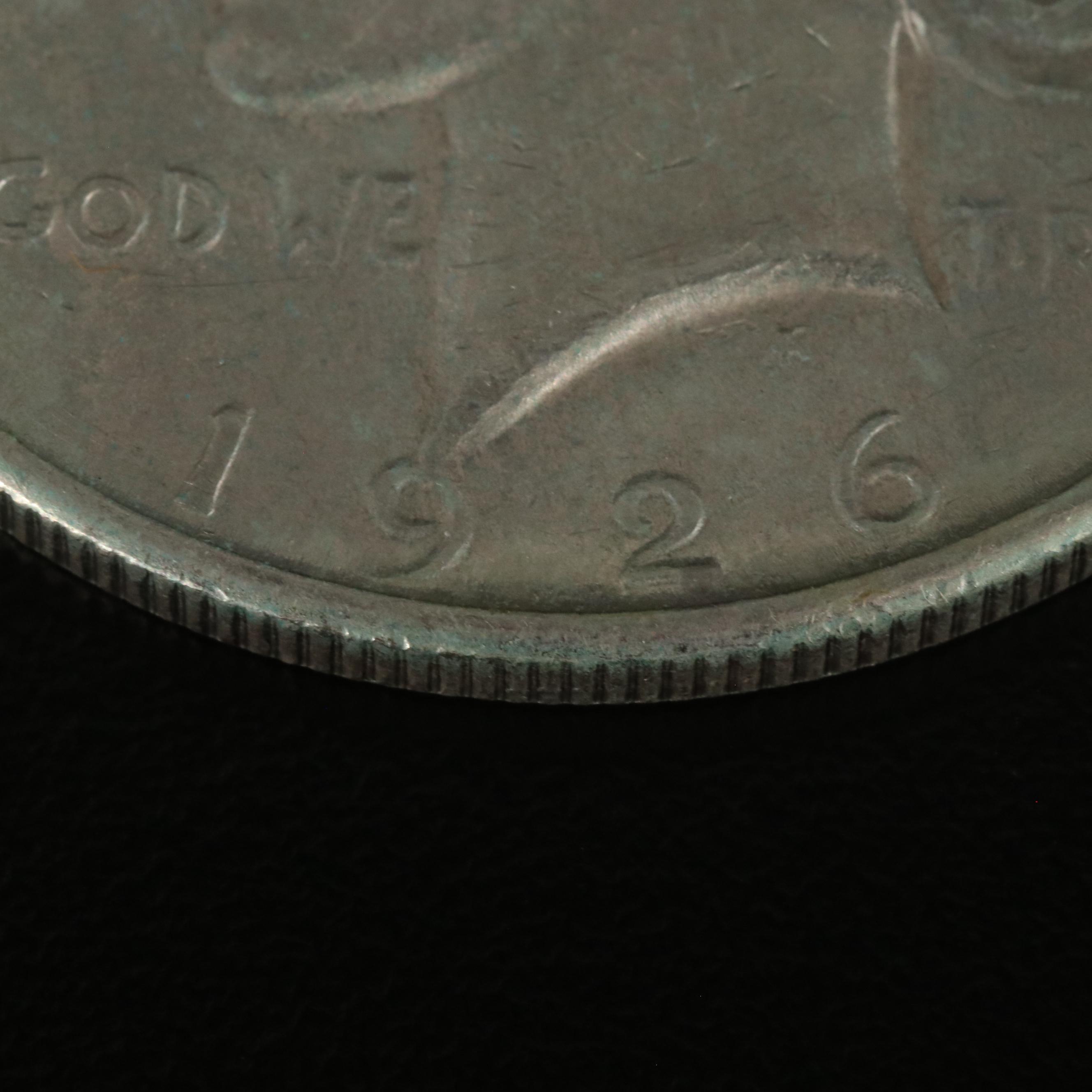 1926 Peace Silver Dollar