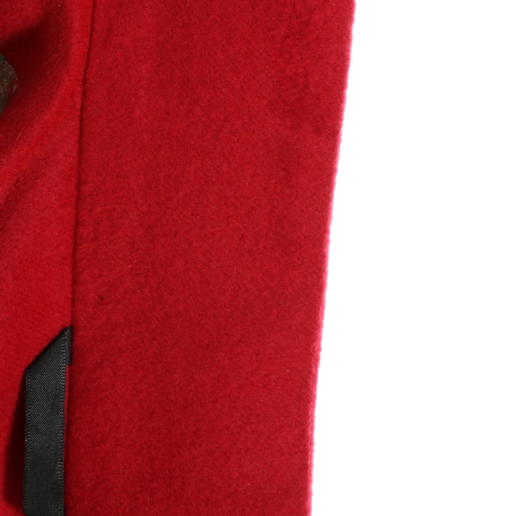 Cinzia Rocco Icons Coat in Red Wool/Cashmere Blend