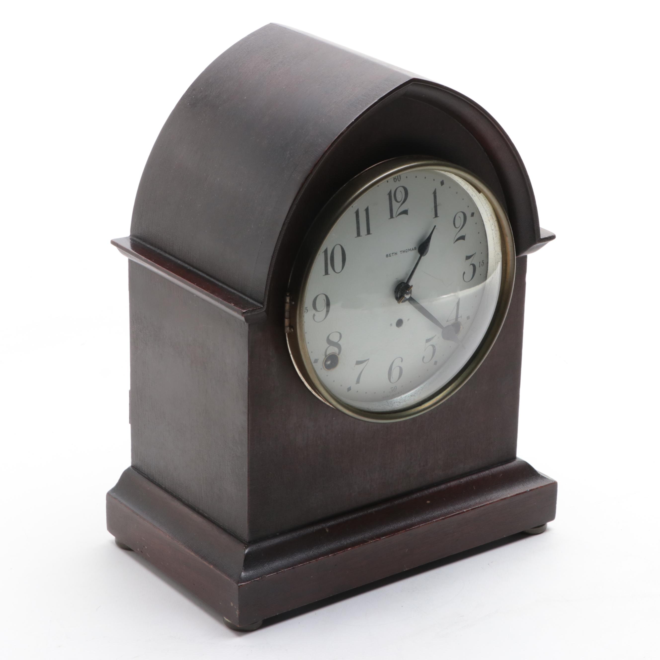 Seth Thomas Mahogany Beehive Clock, Early to Mid-20th Century