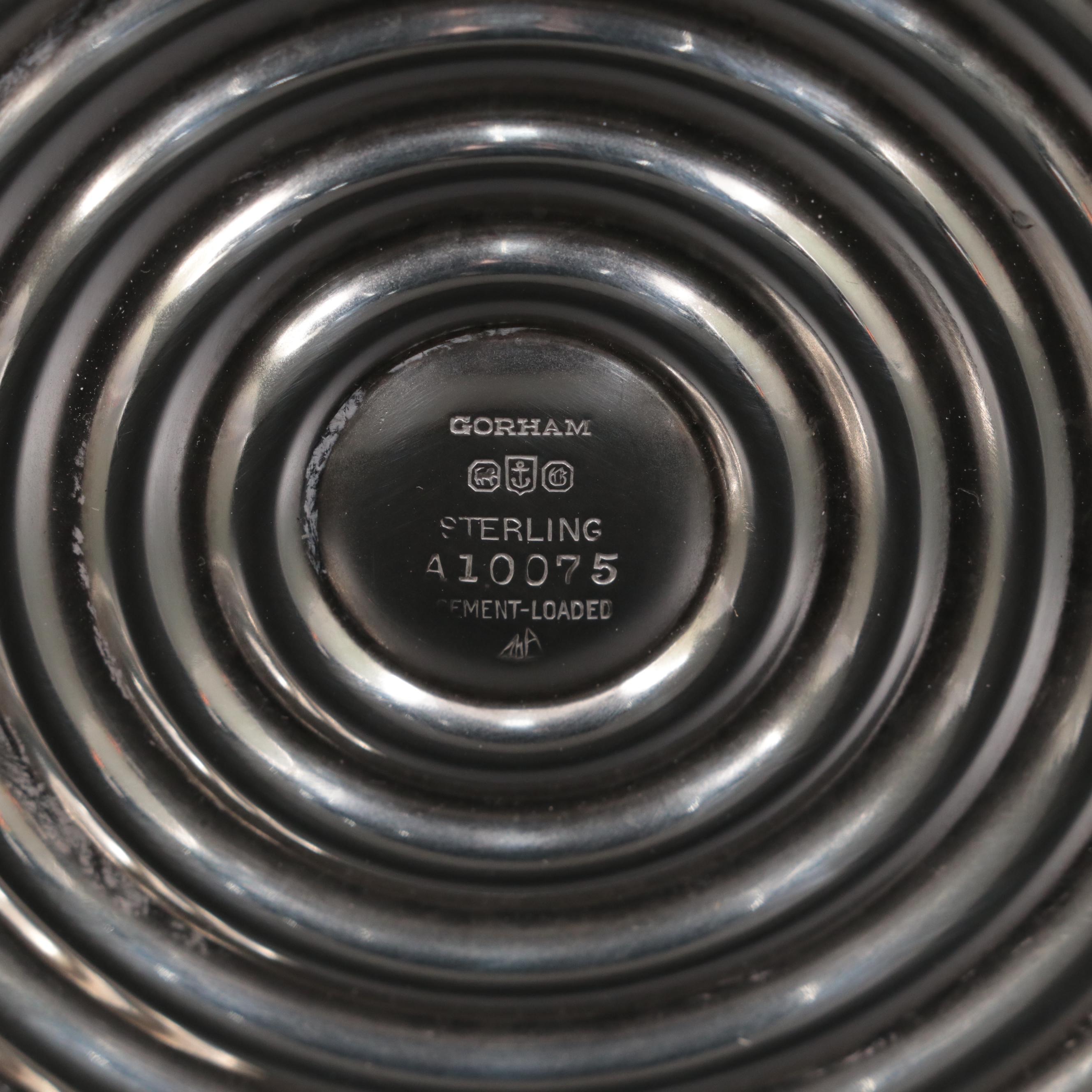 Pair of Gorham Weighted Sterling Silver Candlesticks, 1925-1926