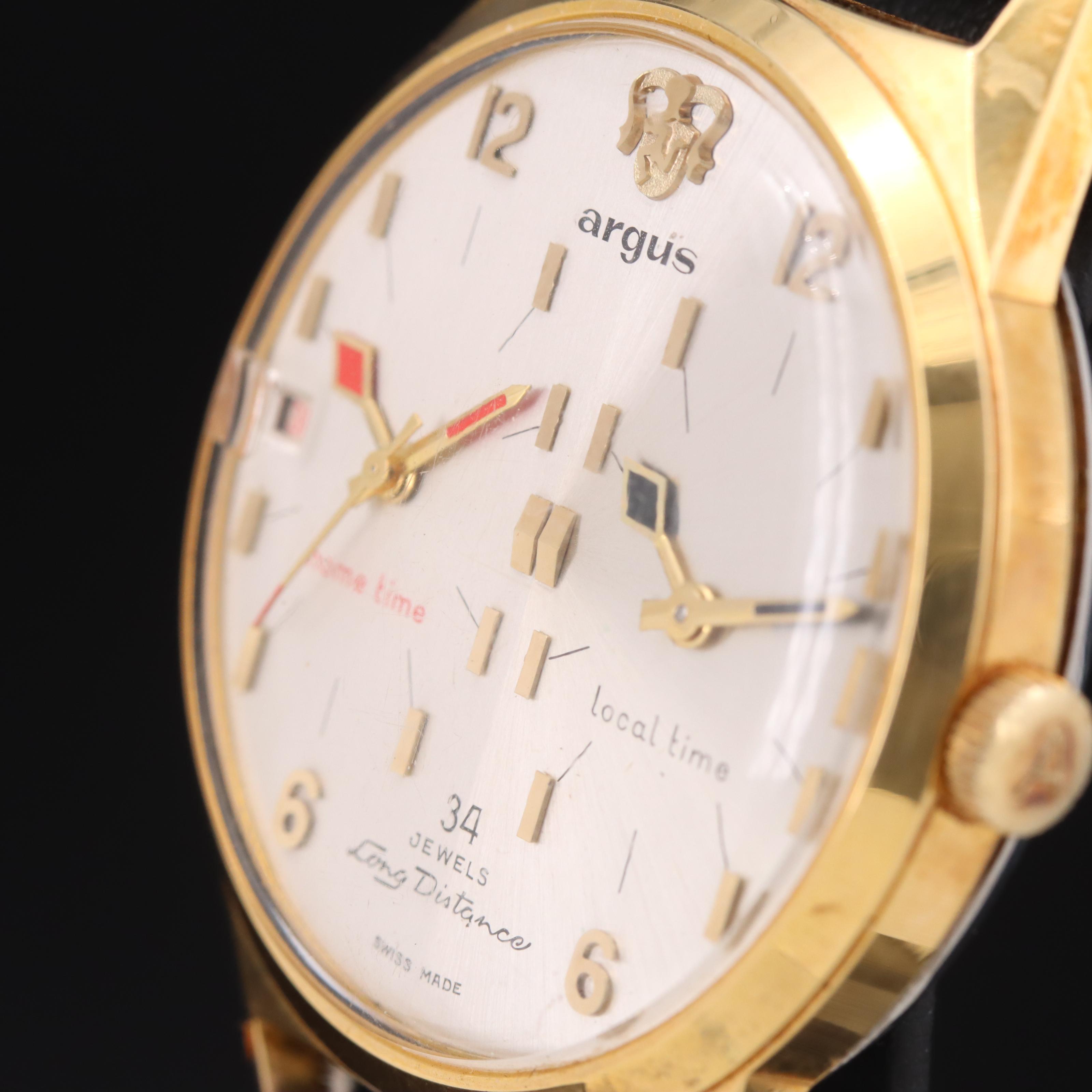 Argus "Long Distance" Twin Dial Mechanical Watch