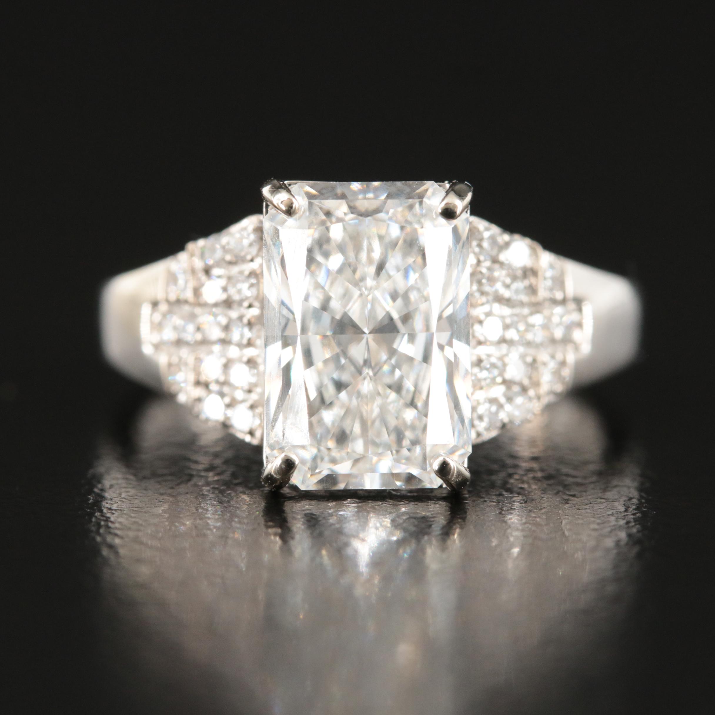 14K 3.34 CTW Lab Grown Diamond Ring with IGI Report