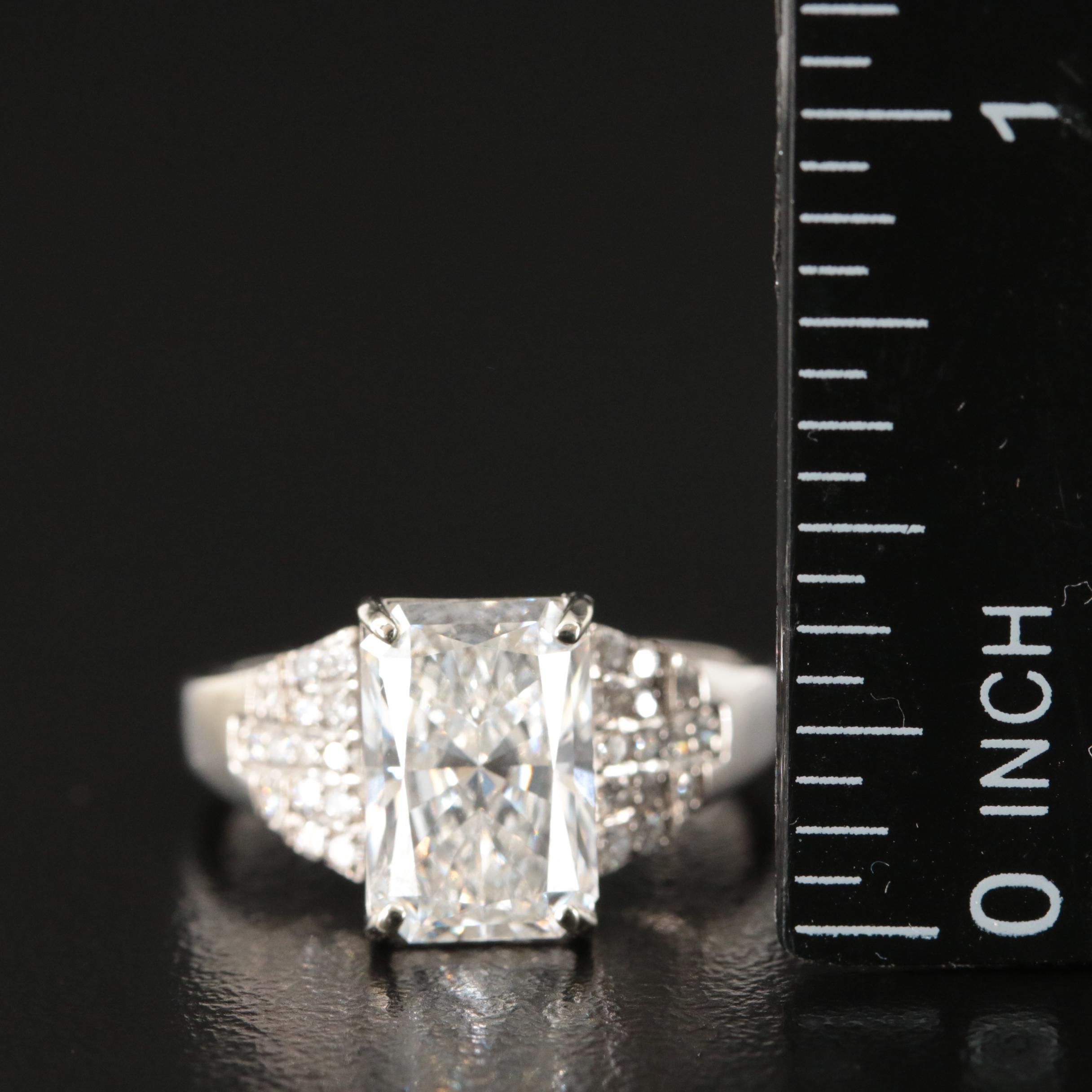 14K 3.34 CTW Lab Grown Diamond Ring with IGI Report