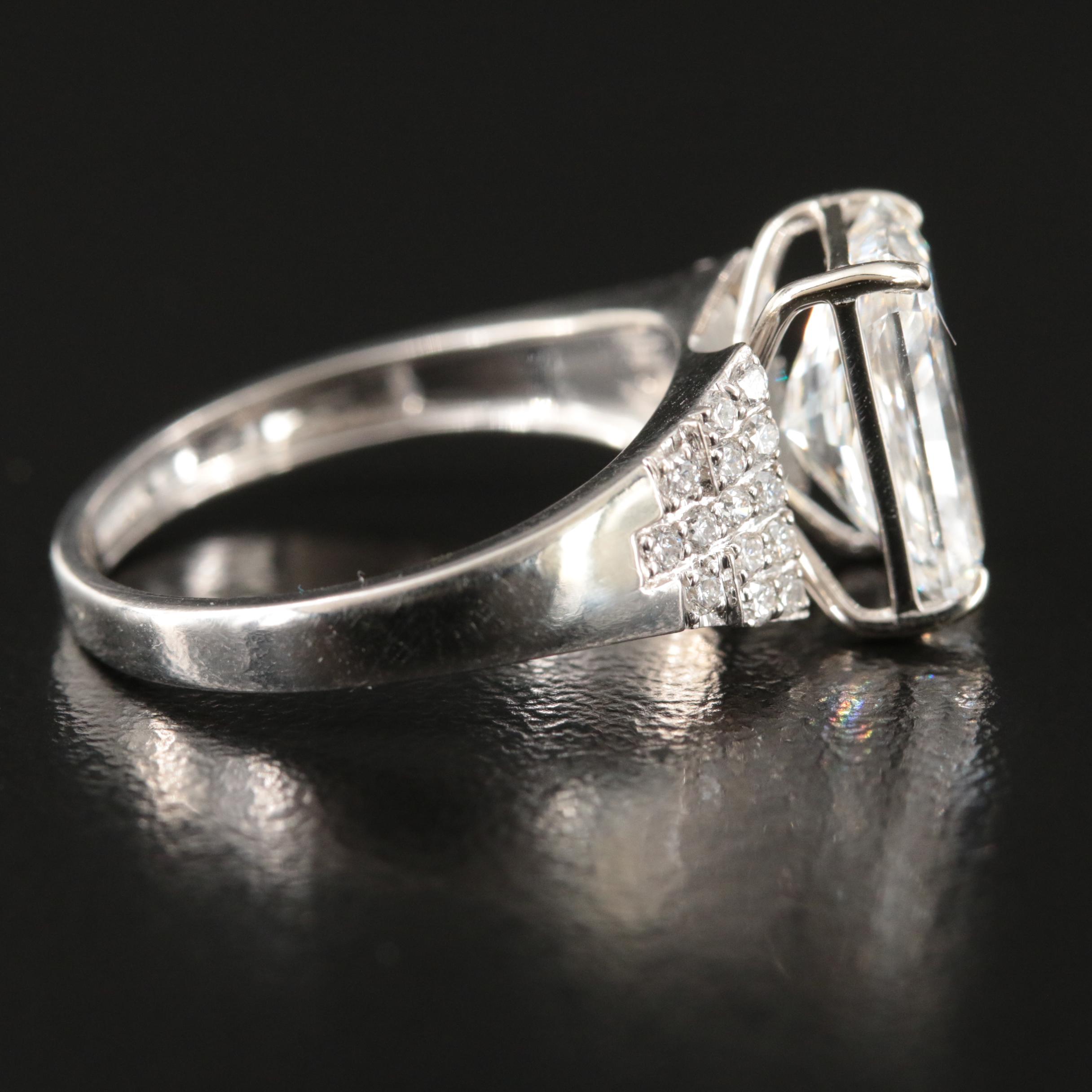 14K 3.34 CTW Lab Grown Diamond Ring with IGI Report